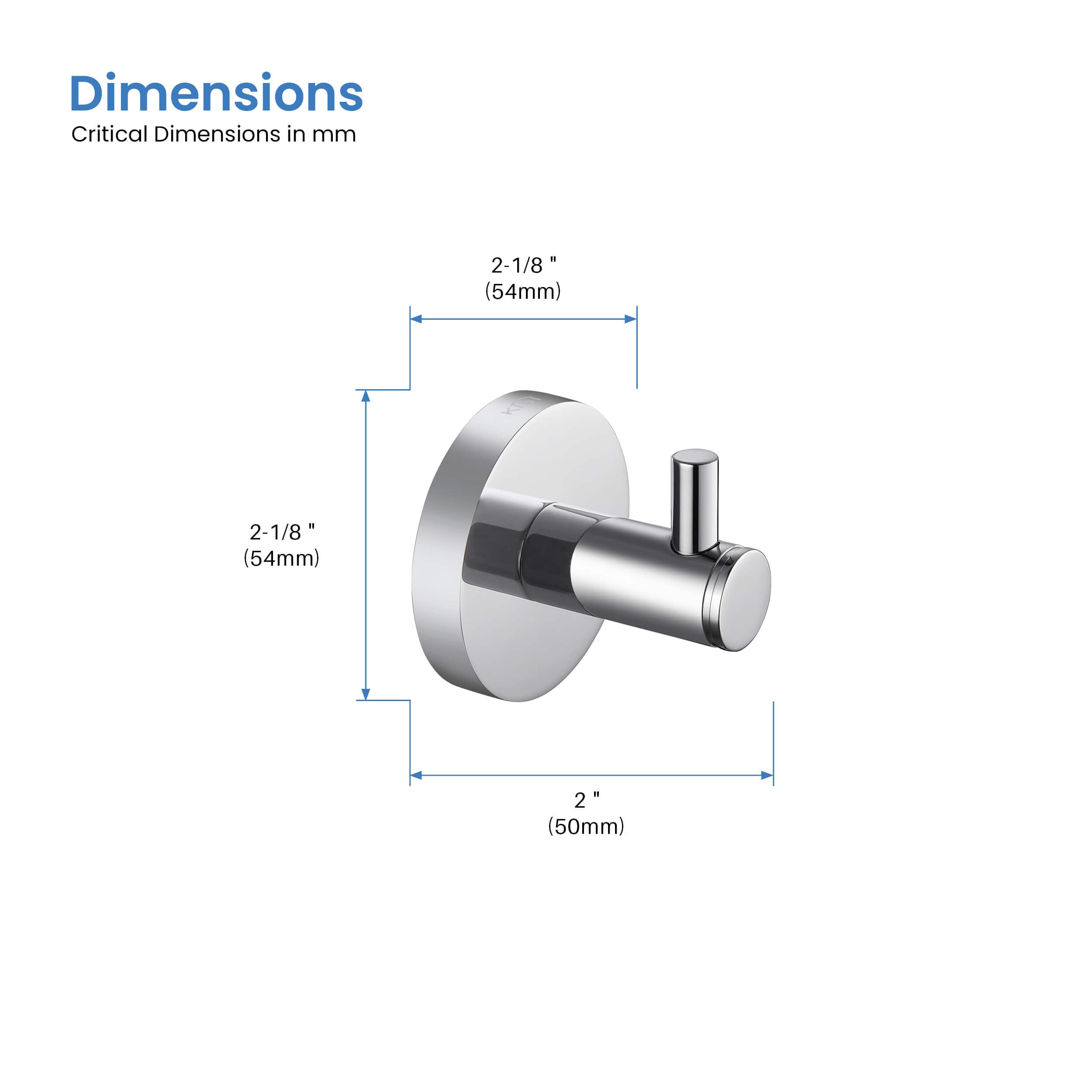 Circular Bathroom Towel & Robe Hook - KBA1401