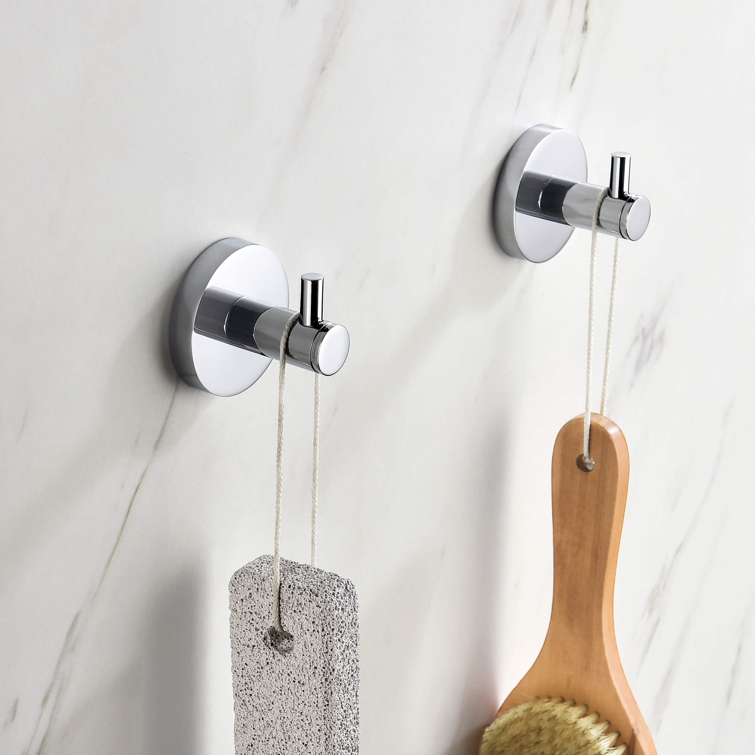 Circular Bathroom Towel & Robe Hook 2-Piece - KBA1401-2PC