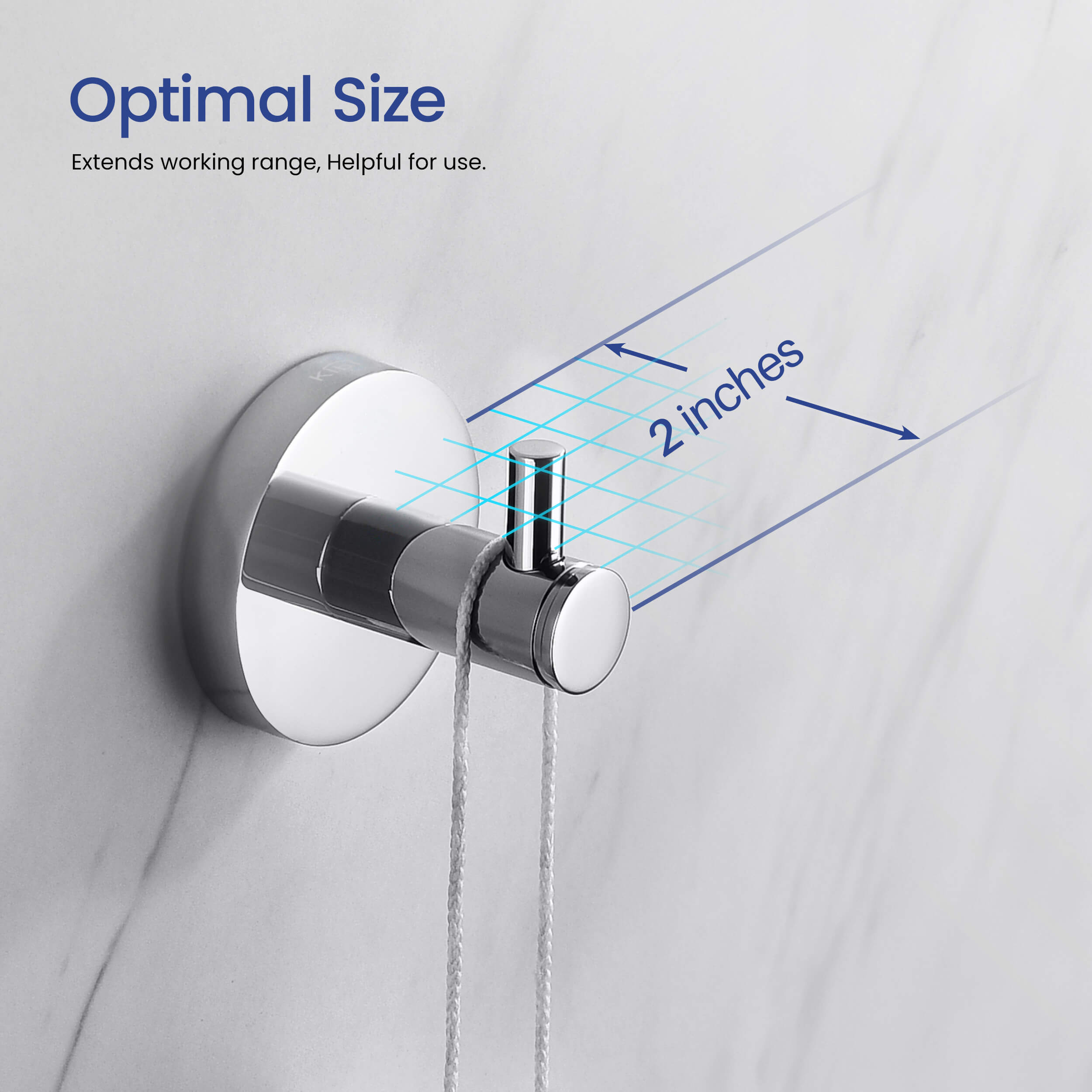 Circular Bathroom Towel & Robe Hook - KBA1401