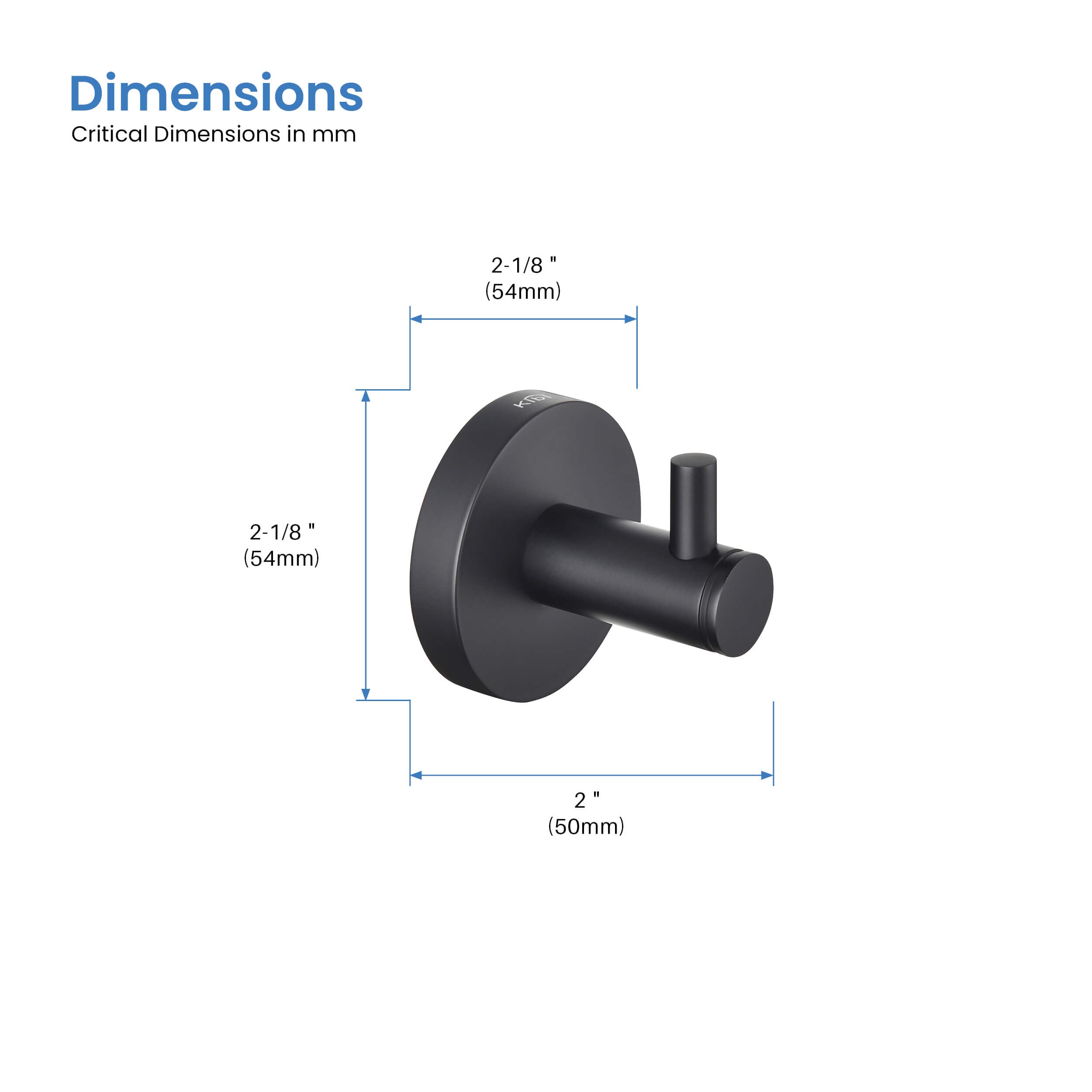 Circular Bathroom Towel & Robe Hook - KBA1401