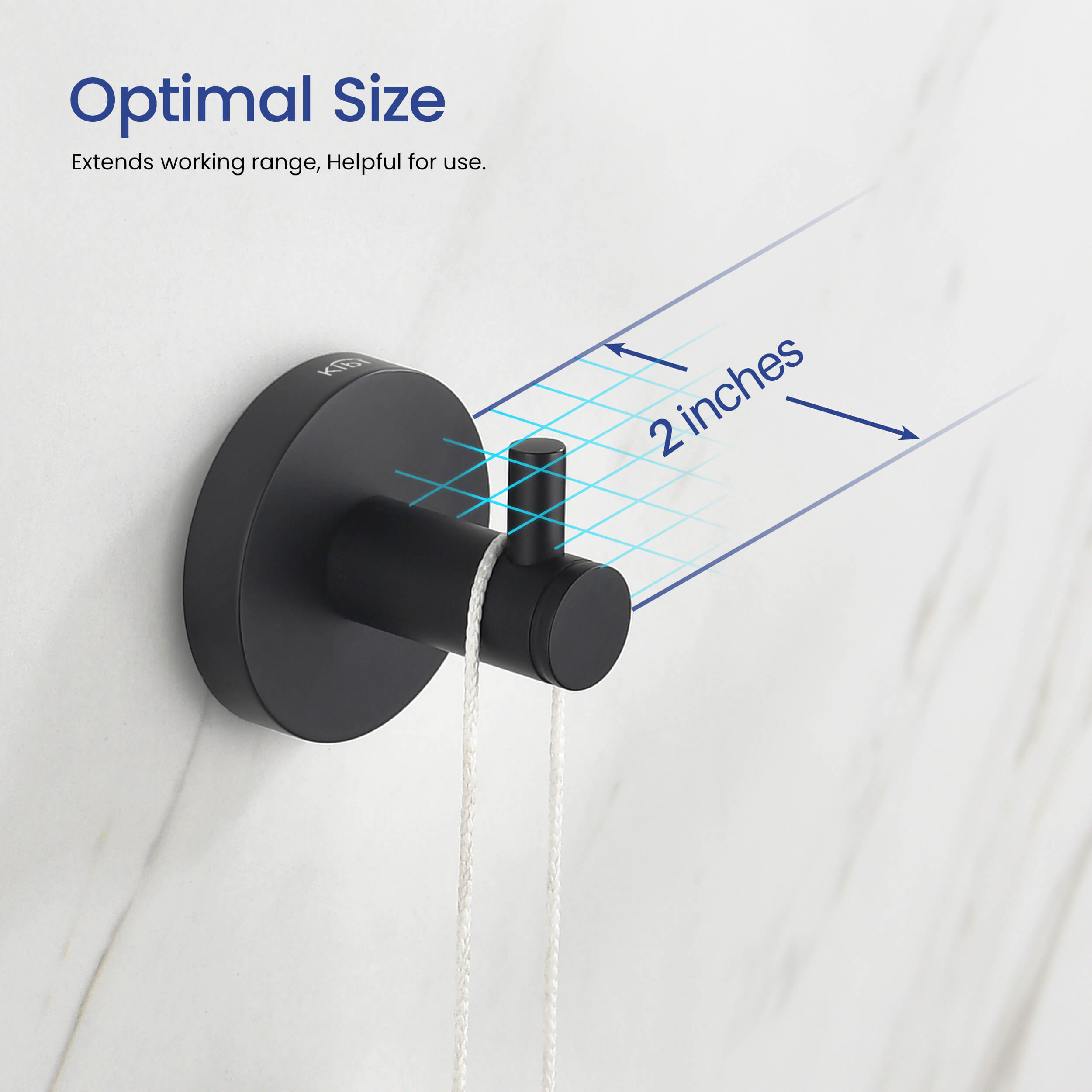 Circular Bathroom Towel & Robe Hook - KBA1401