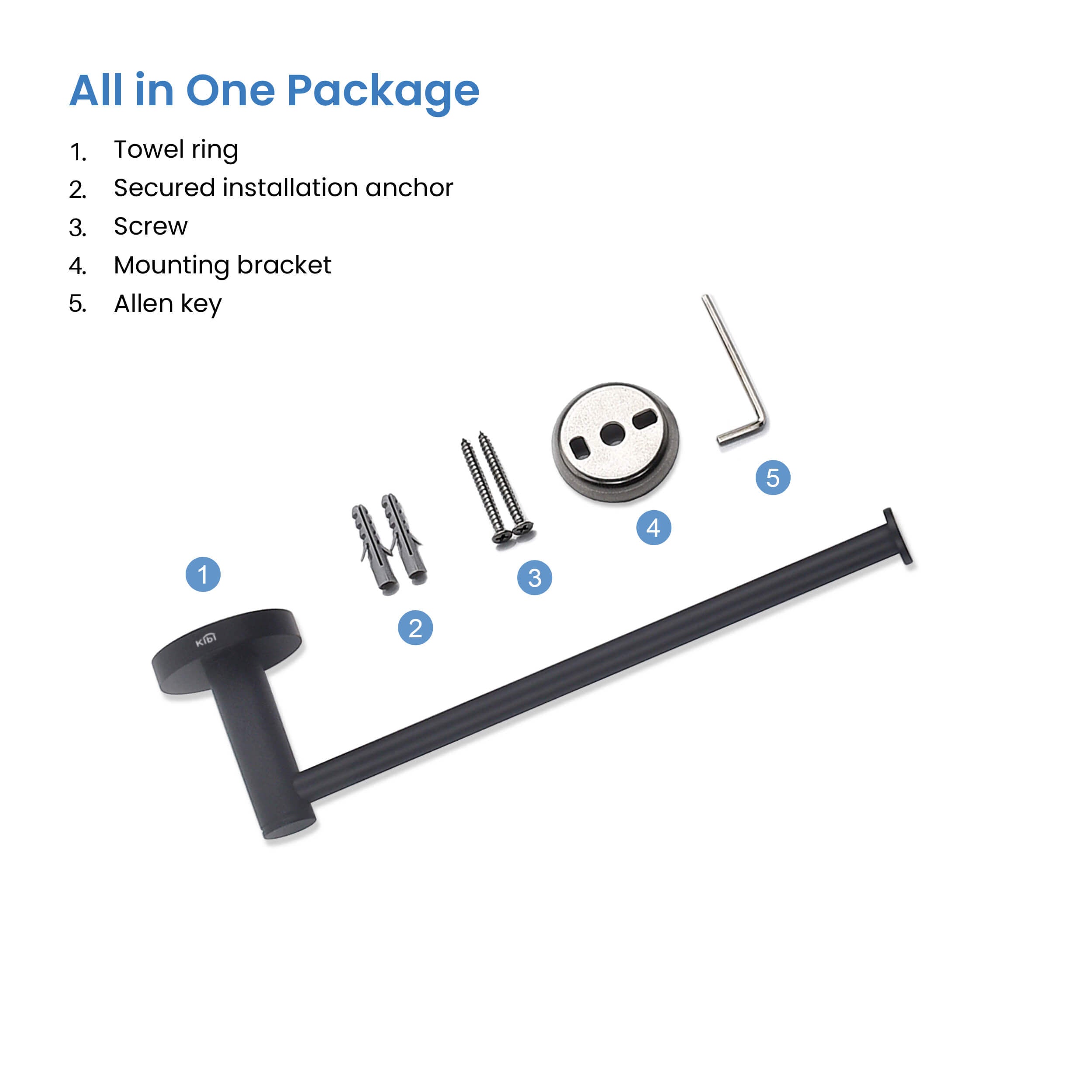 Circular 10 inch Bathroom Towel Holder KBA1403