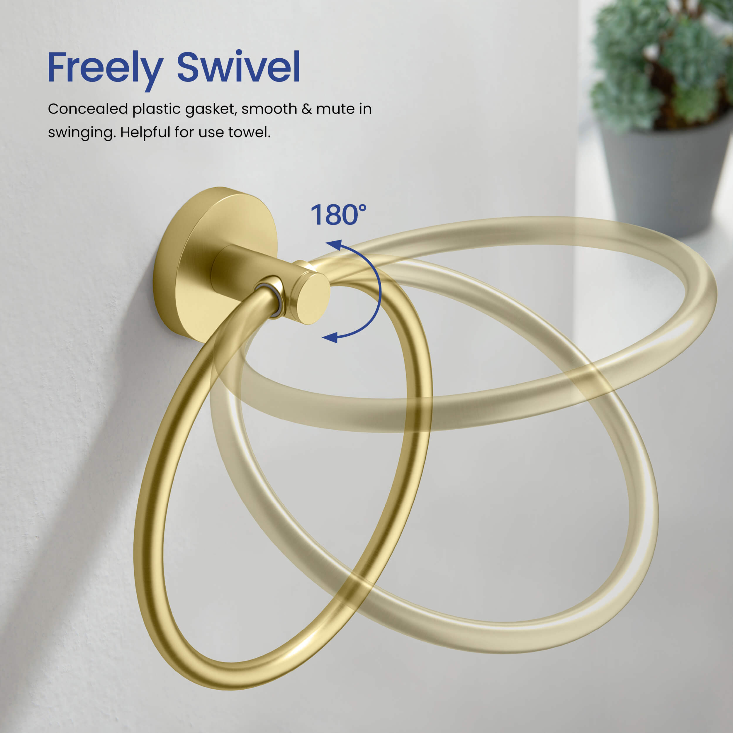 Circular Bathroom Towel Ring KBA1406