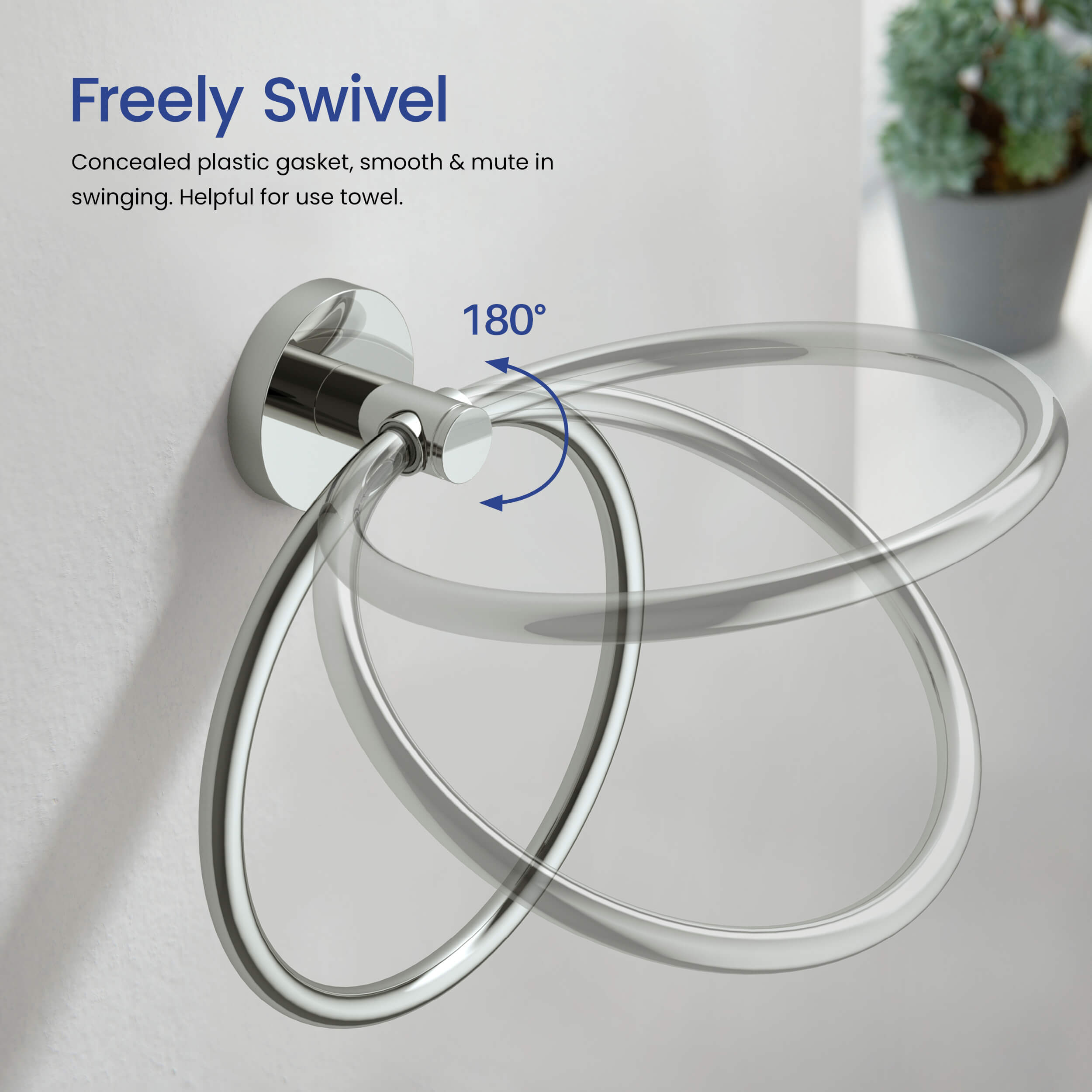 Circular Bathroom Towel Ring KBA1406