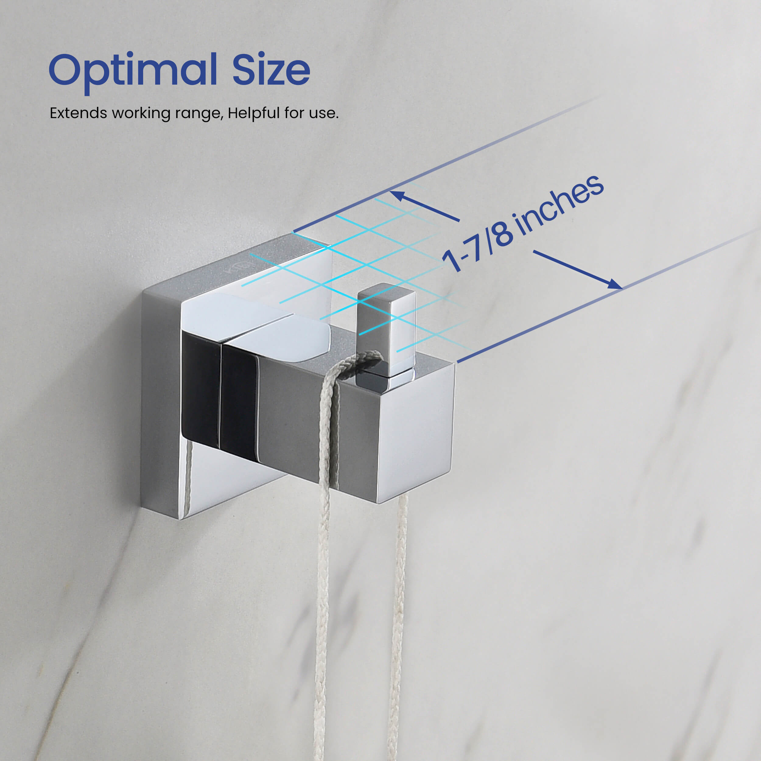 Cube Bathroom Towel & Robe Hook - KBA1501