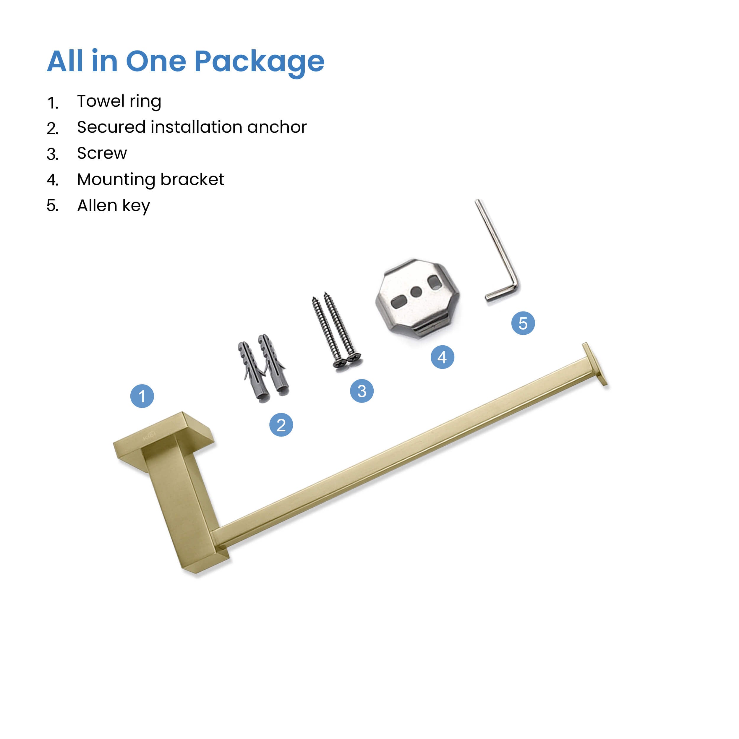 Cube 10 inch Bathroom Towel Holder KBA1503