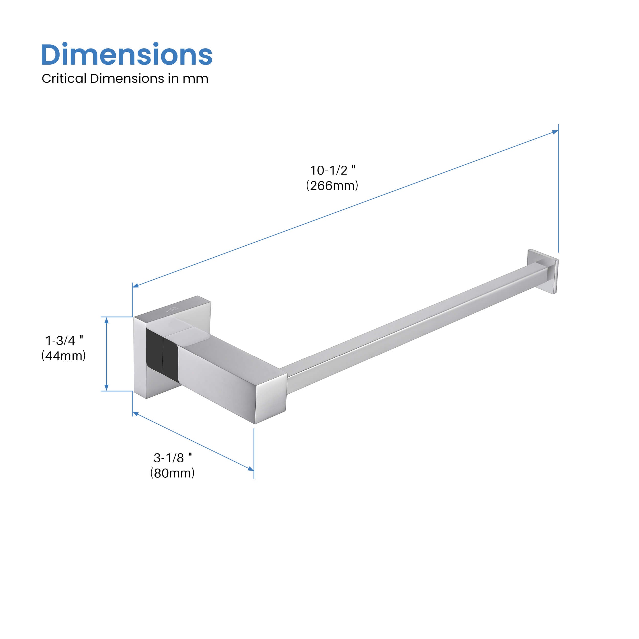 Cube 10 inch Bathroom Towel Holder KBA1503