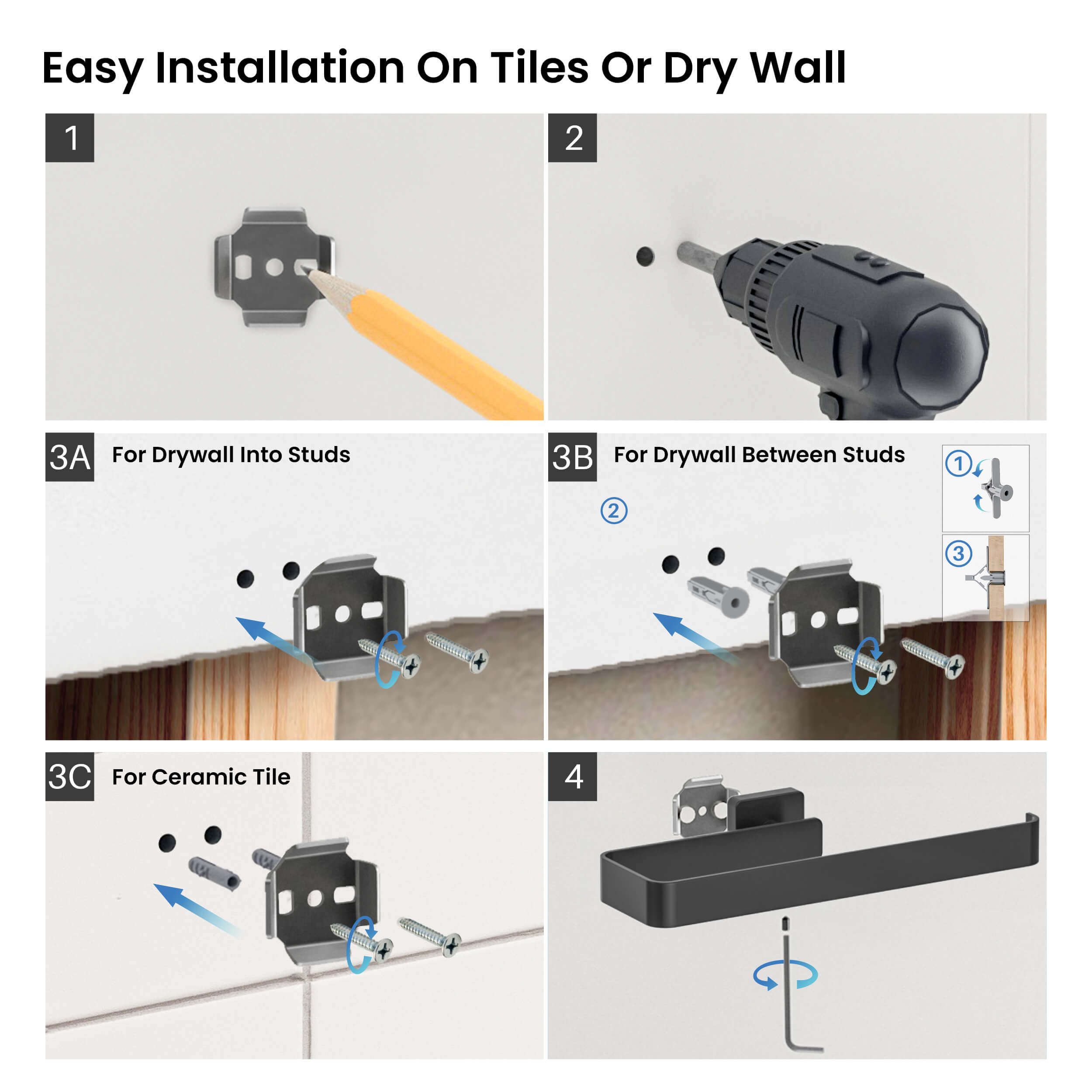 Blaze 10 inch Bathroom Towel Holder KBA1603