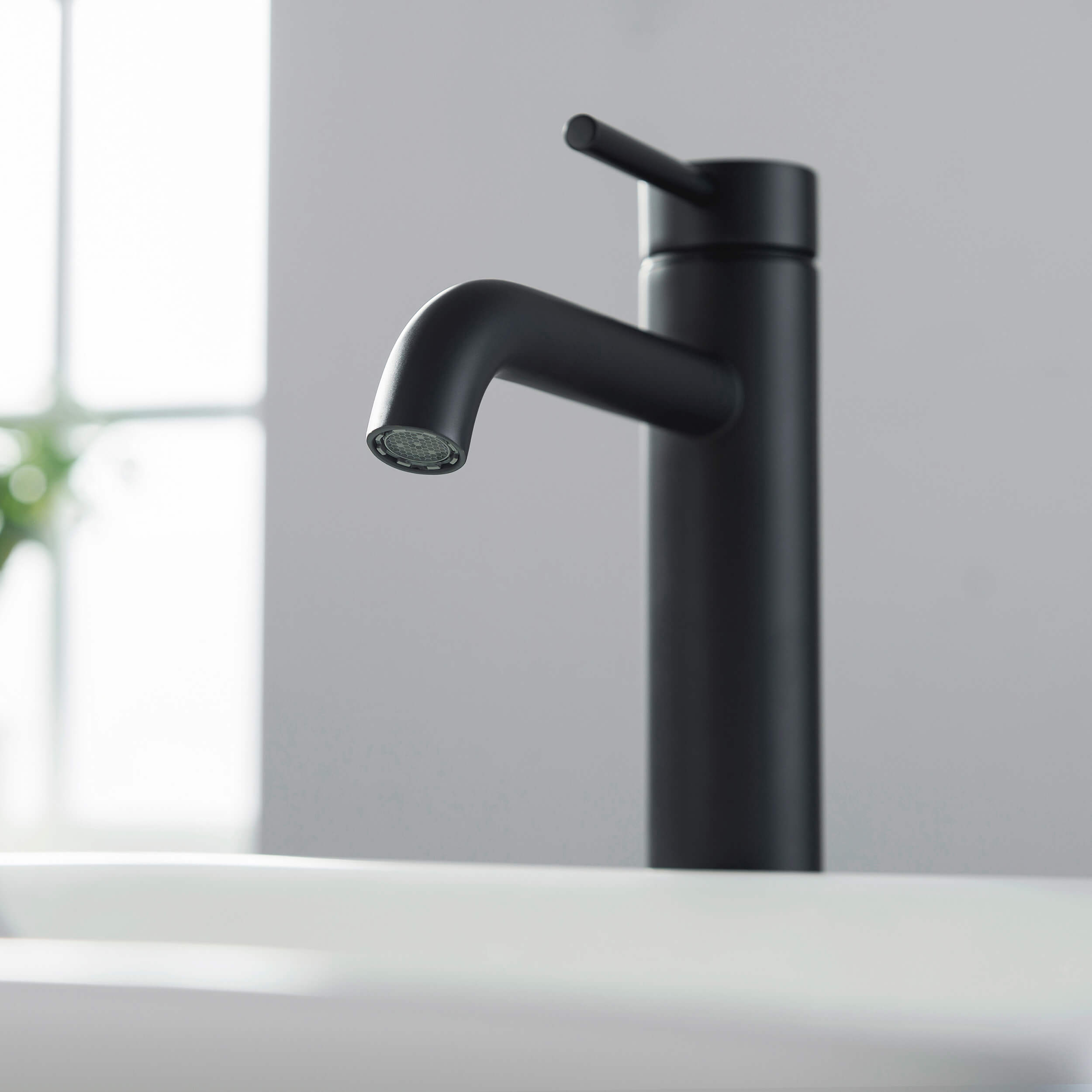 Circular Single Handle Bathroom Vessel Sink Faucet with Pop Up Drain C-KBF1009-KPW101