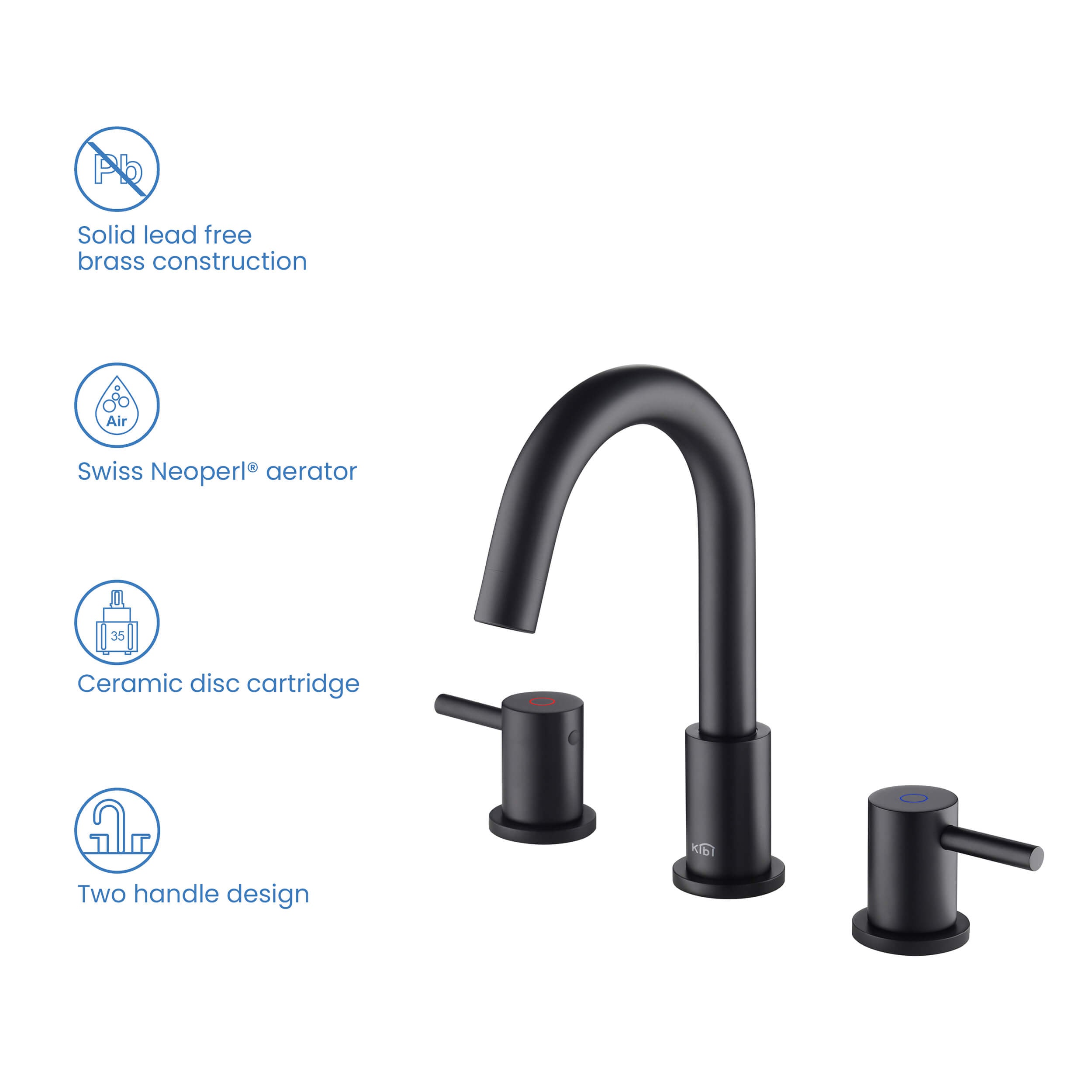 Circular 8″ Widespread Bathroom Sink Faucet with Drain Assembly – KBF1016