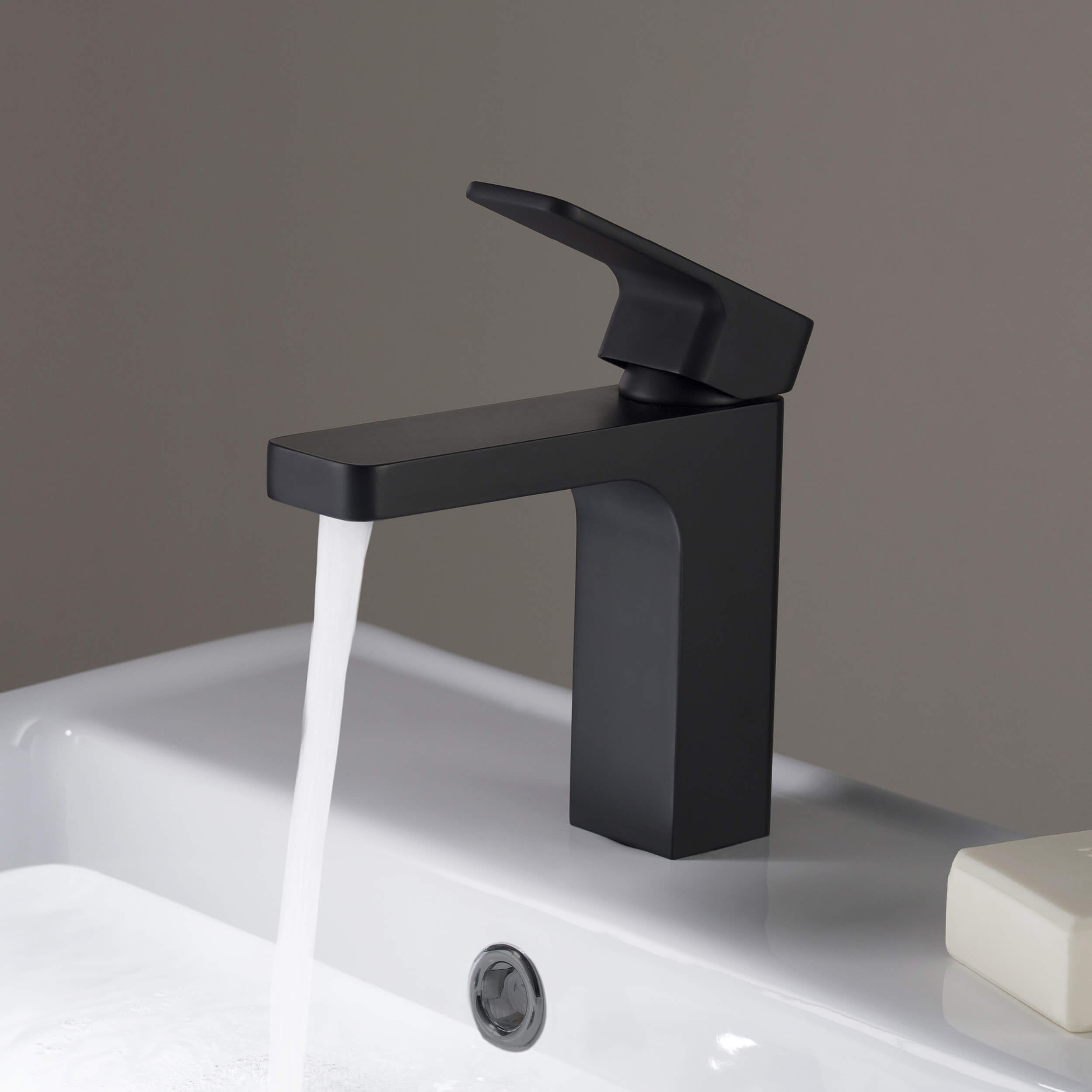 Blaze Single Handle Bathroom Vanity Sink Faucet with Pop Up Drain C-KBF1017-KPW100