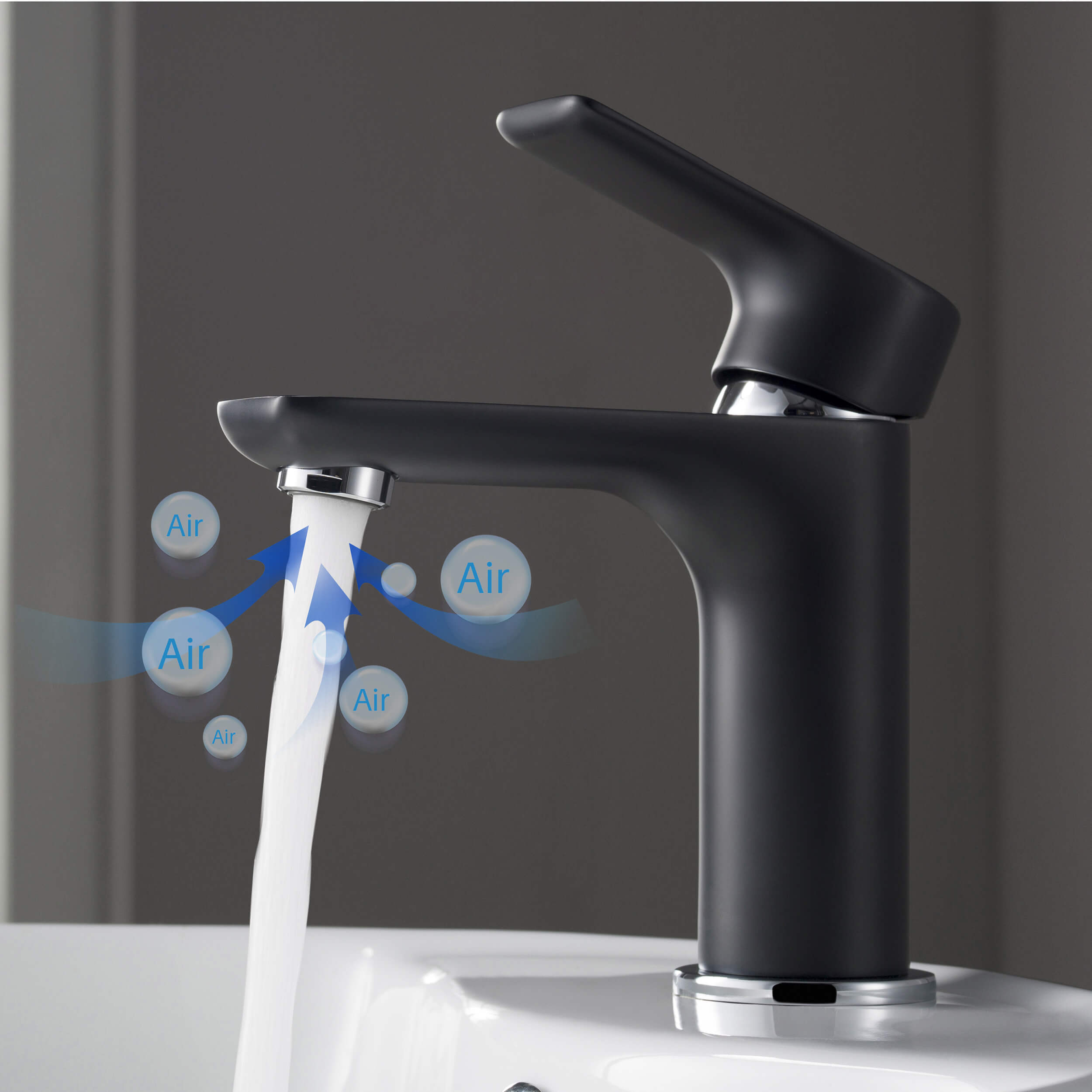 Tender Single Handle Bathroom Vanity Sink Faucet with Pop Up Drain C-KBF1019-KPW100