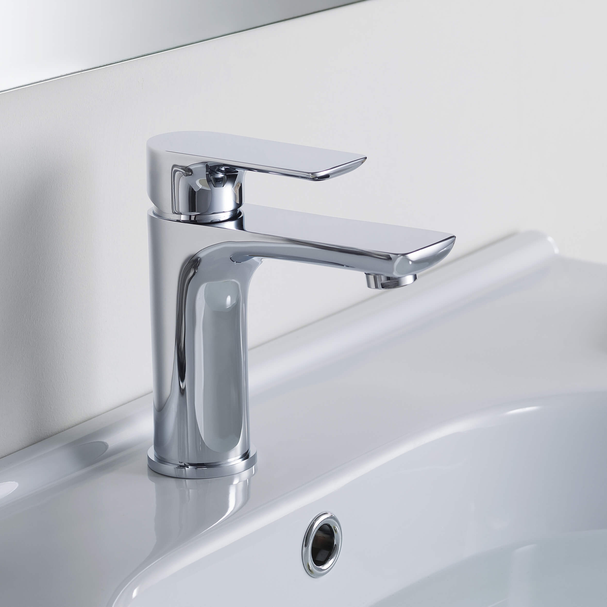 Tender Single Handle Bathroom Vanity Sink Faucet with Pop Up Drain C-KBF1019-KPW100