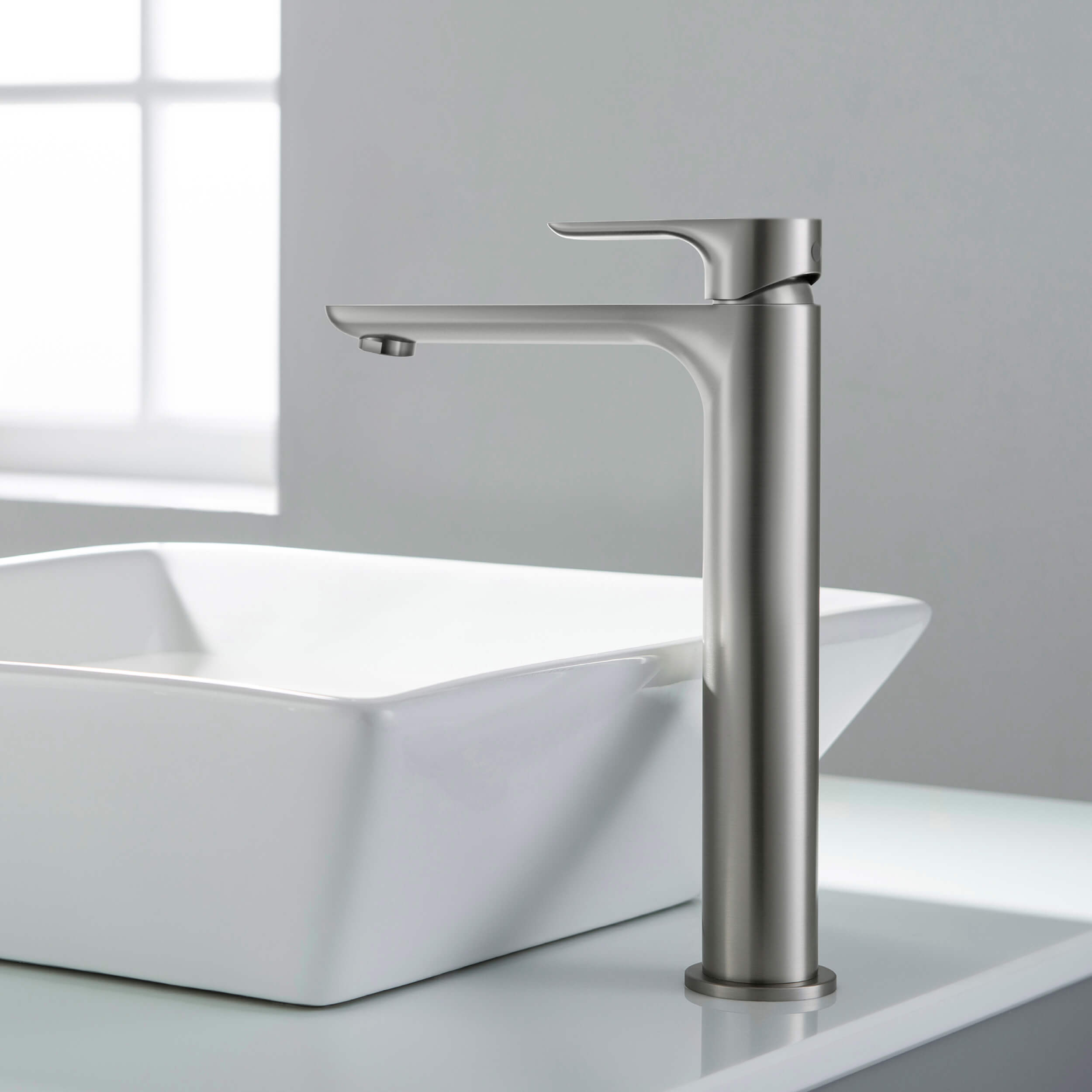 Tender-T Single Handle Bathroom Vessel Sink Faucet with Pop Up Drain C-KBF1020-KPW101