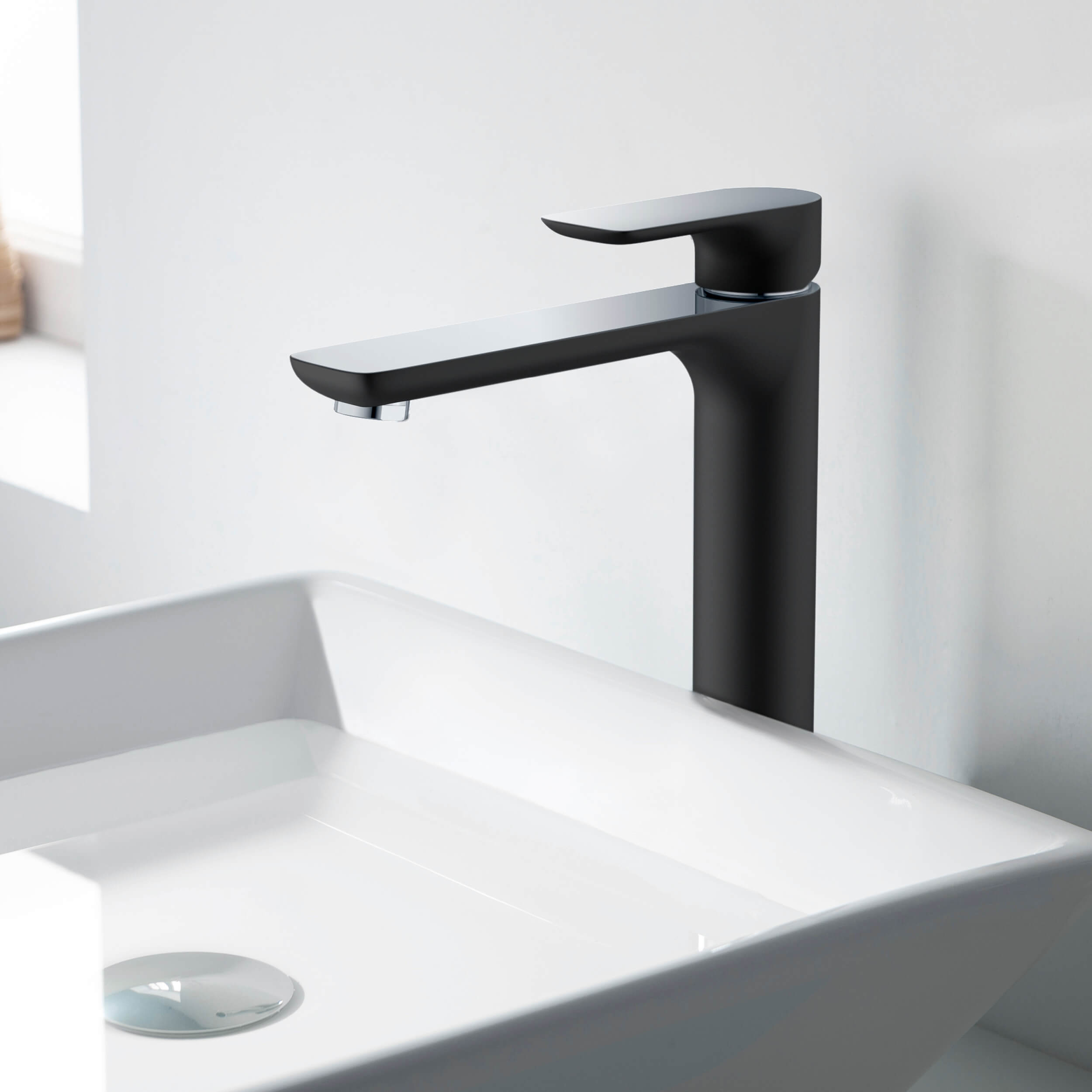 Tender-T Single Handle Bathroom Vessel Sink Faucet with Pop Up Drain C-KBF1020-KPW101