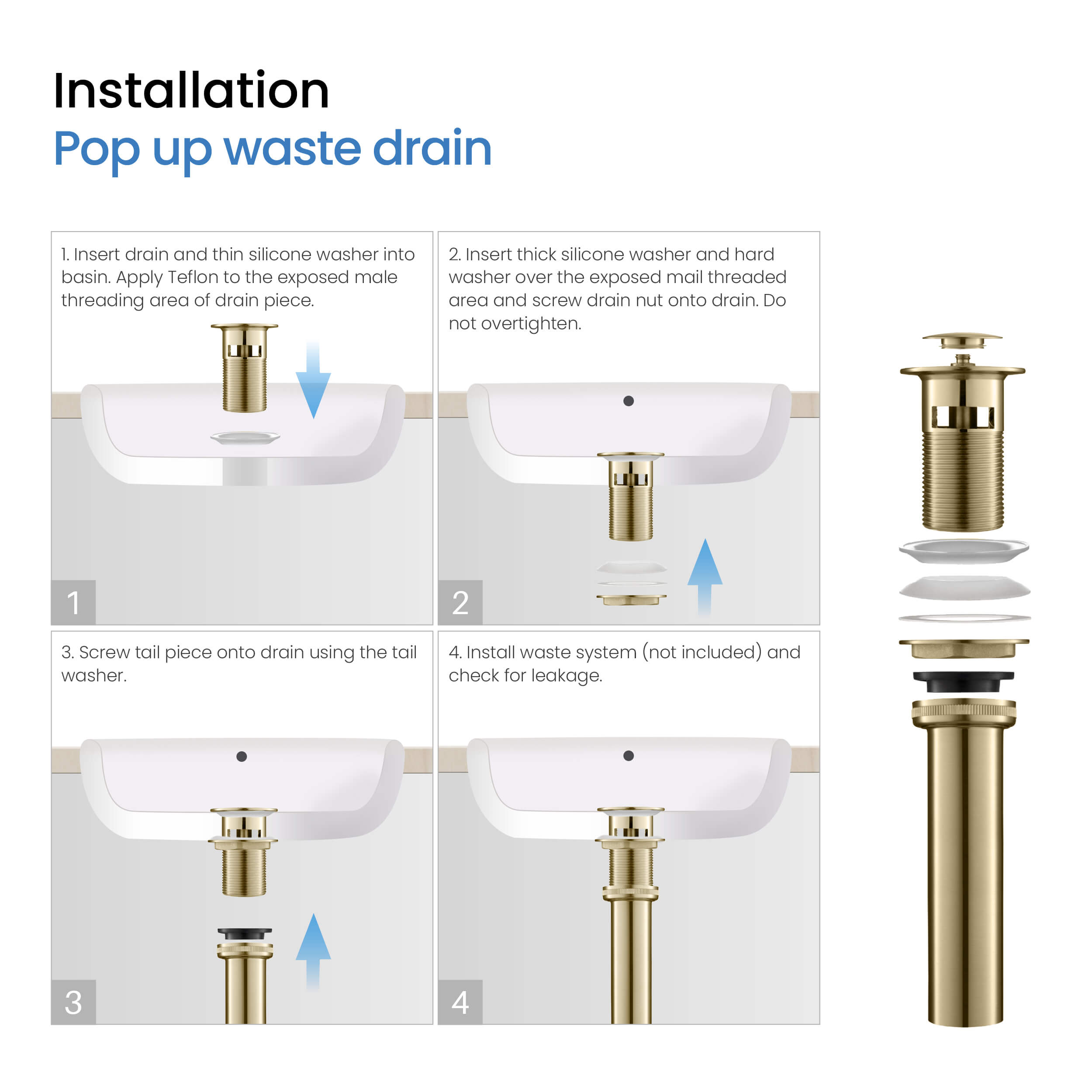 Cube 8" Bathroom Sink Widespread Faucet with Drain Assembly  KBF1024