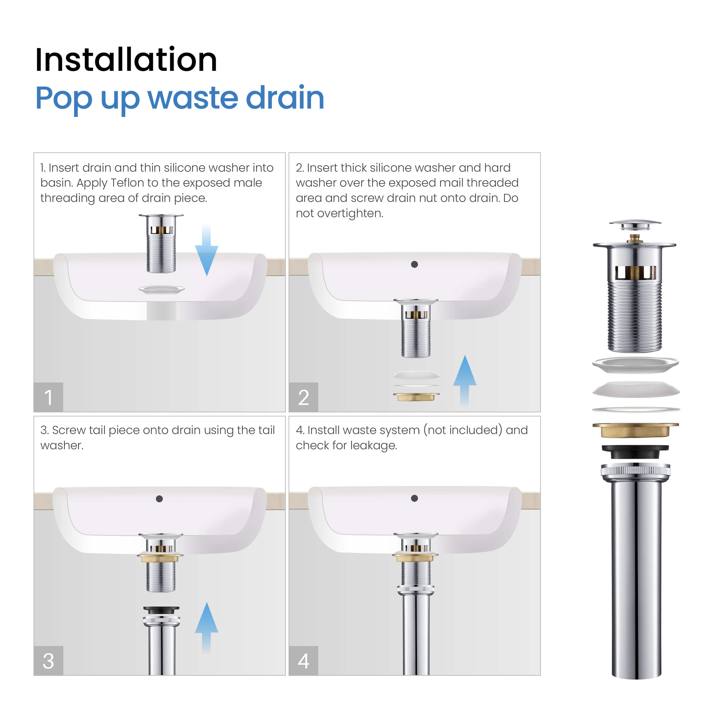 Circular X 8" Bathroom Sink Widespread Faucet with Drain Assembly KBF1026