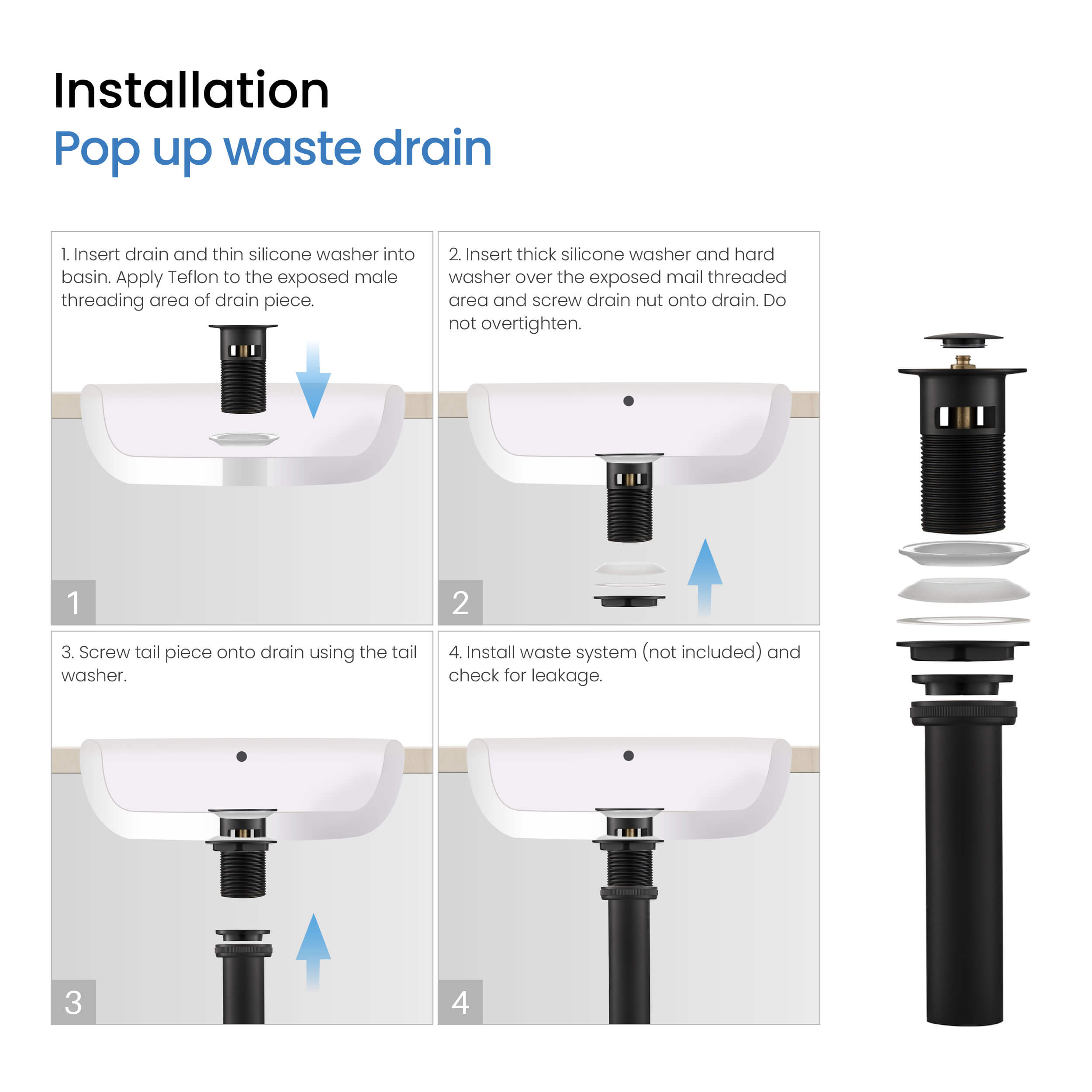 Circular X 8" Bathroom Sink Widespread Faucet with Drain Assembly KBF1026