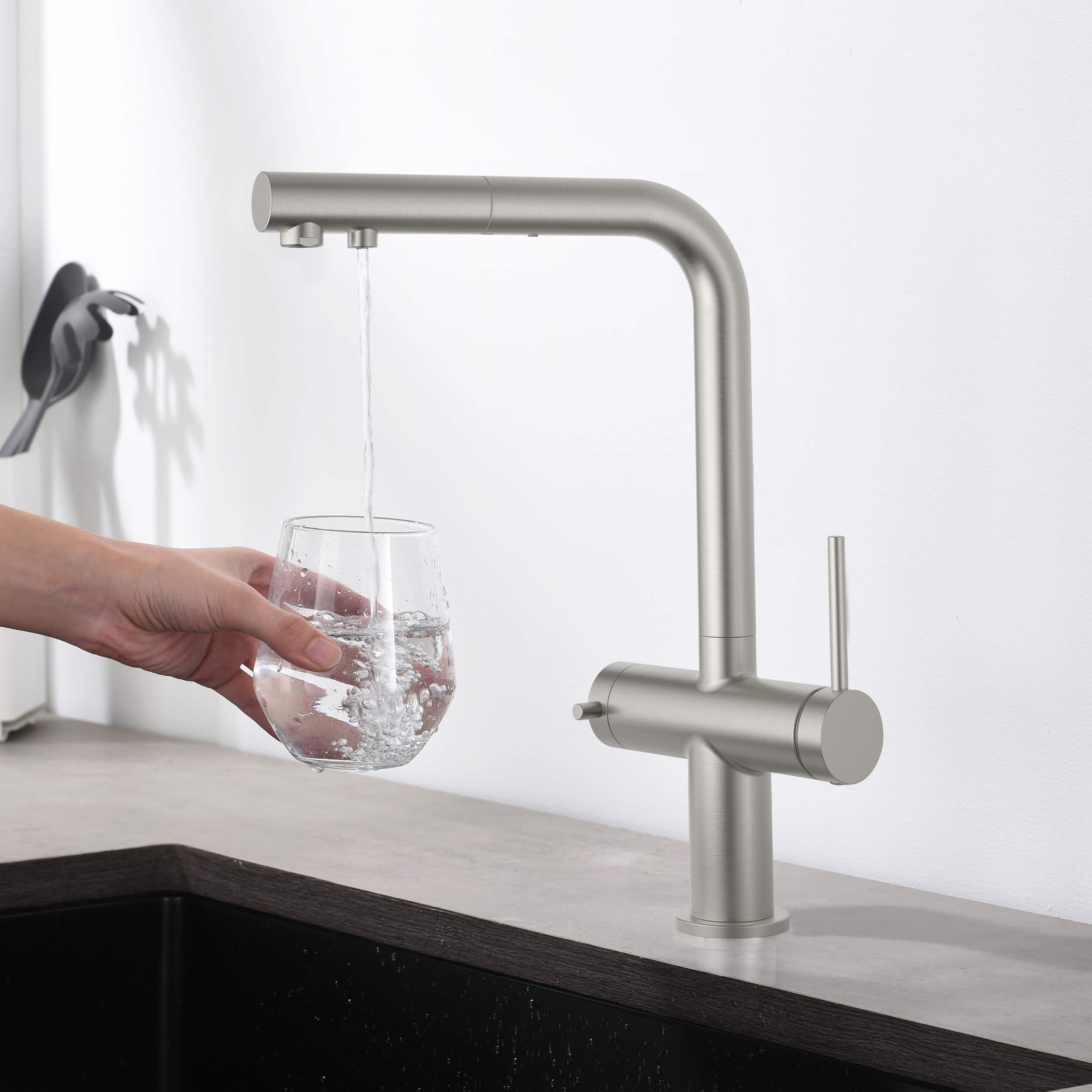 Circular 2-in-1 Water Filtration Pull Out Kitchen Faucet - KFF502