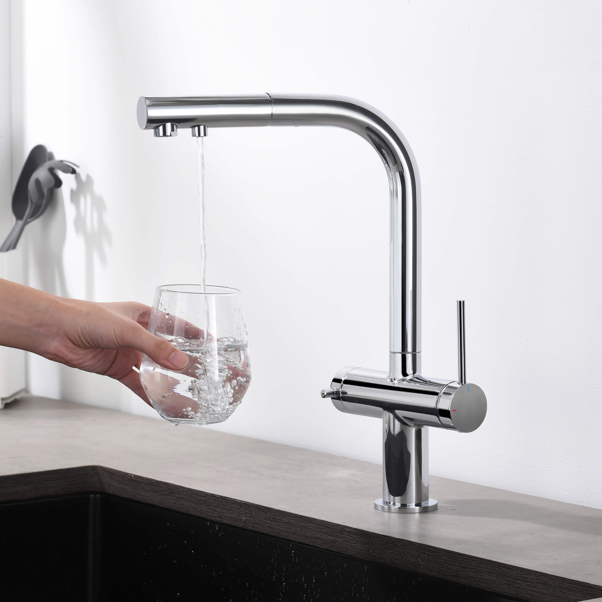 Circular 2-in-1 Water Filtration Pull Out Kitchen Faucet - KFF502