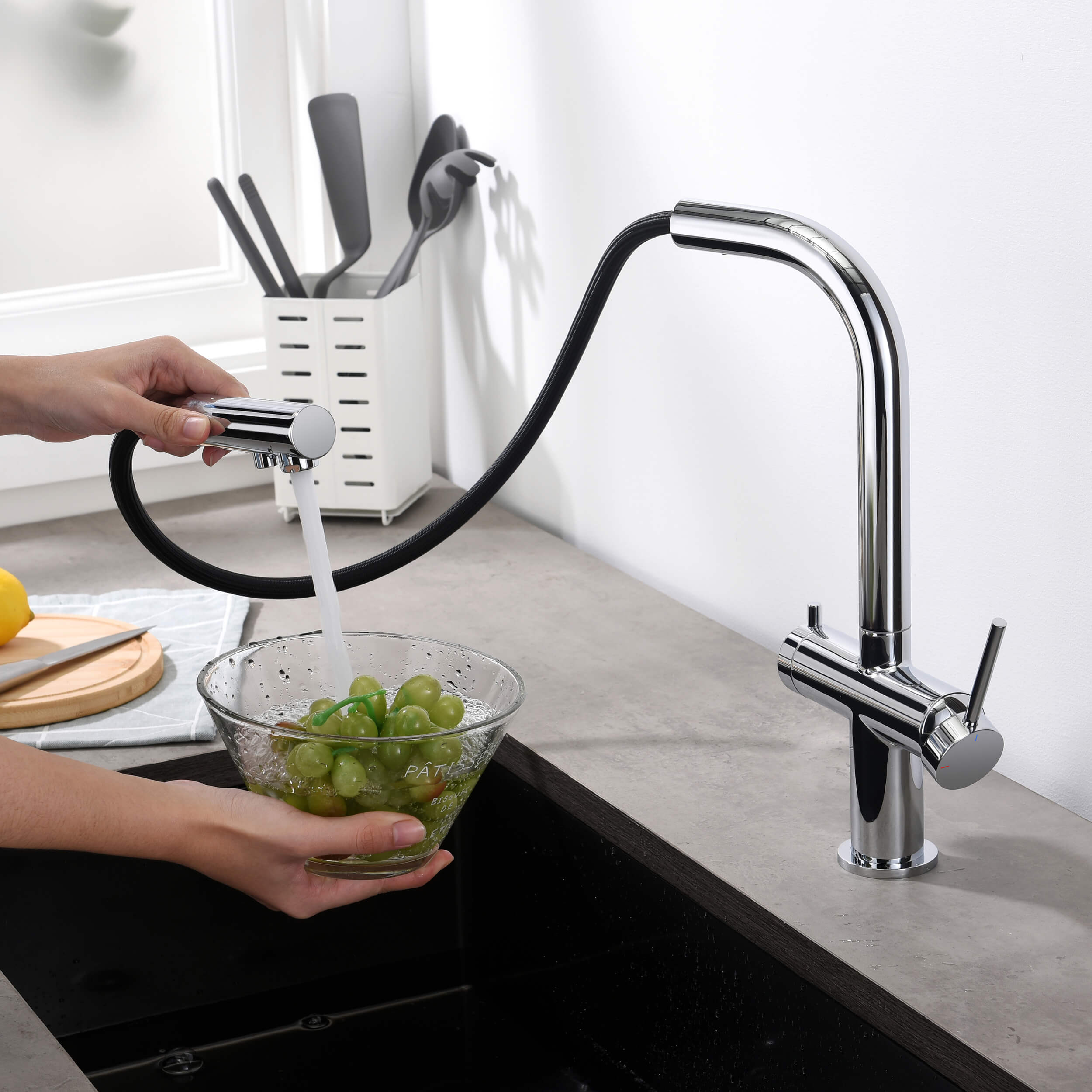 Circular 2-in-1 Water Filtration Pull Out Kitchen Faucet - KFF502