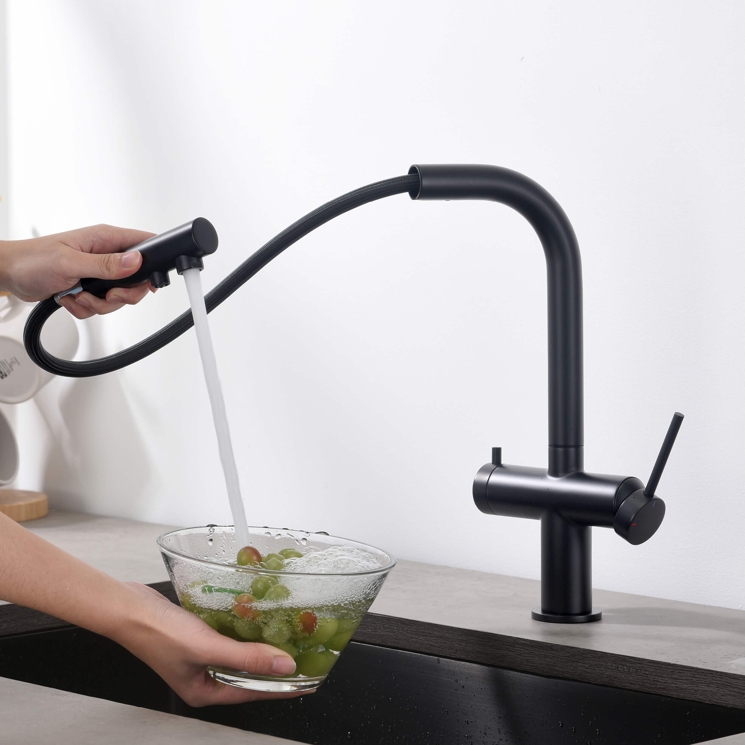 Circular 2-in-1 Water Filtration Pull Out Kitchen Faucet - KFF502