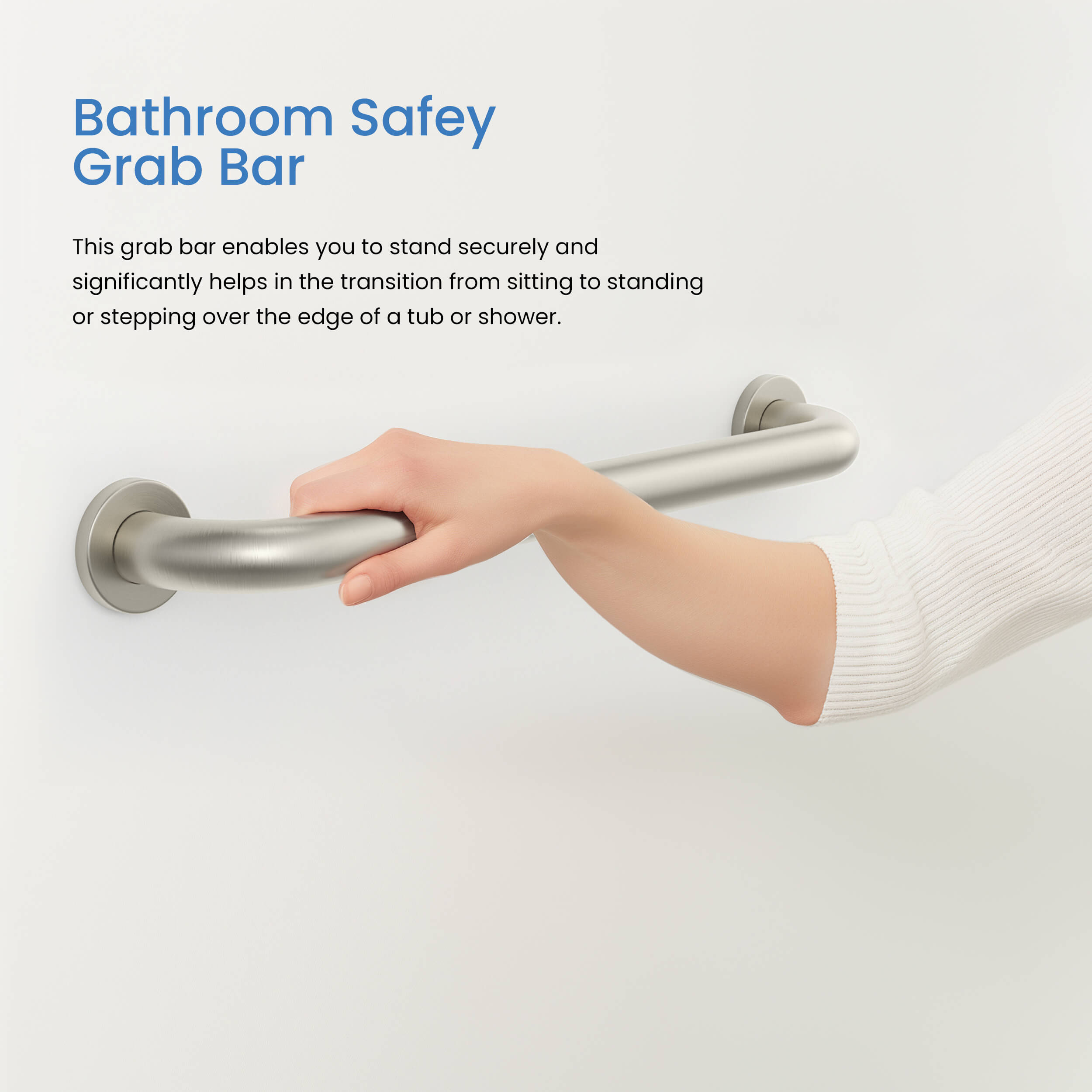 12-Inch Stainless Steel Bathroom Safety Grab Bar – KGB1012