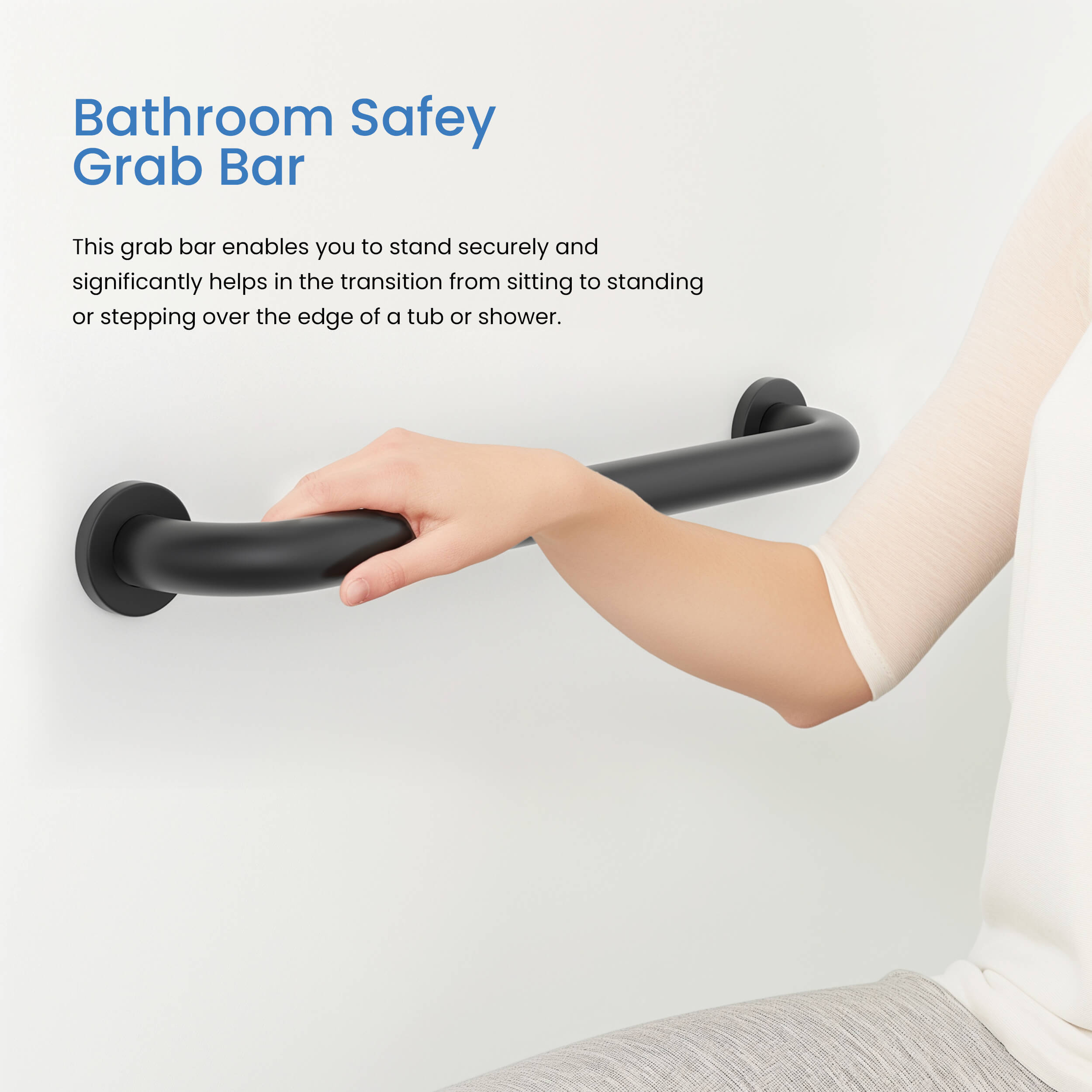 18-Inch Stainless Steel Bathroom Safety Grab Bar – KGB1018