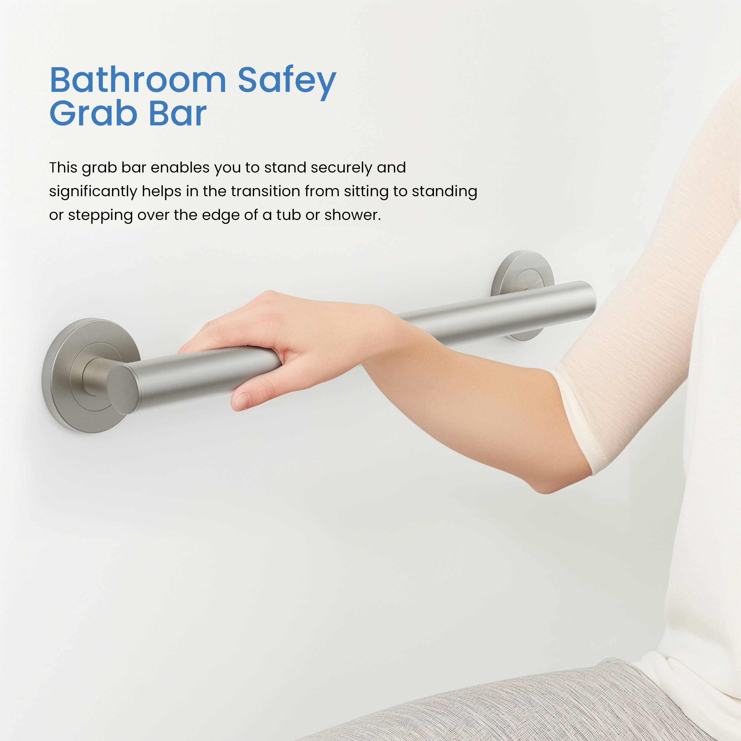 24-Inch Stainless Steel Bathroom Safety Grab Bar – KGB1124