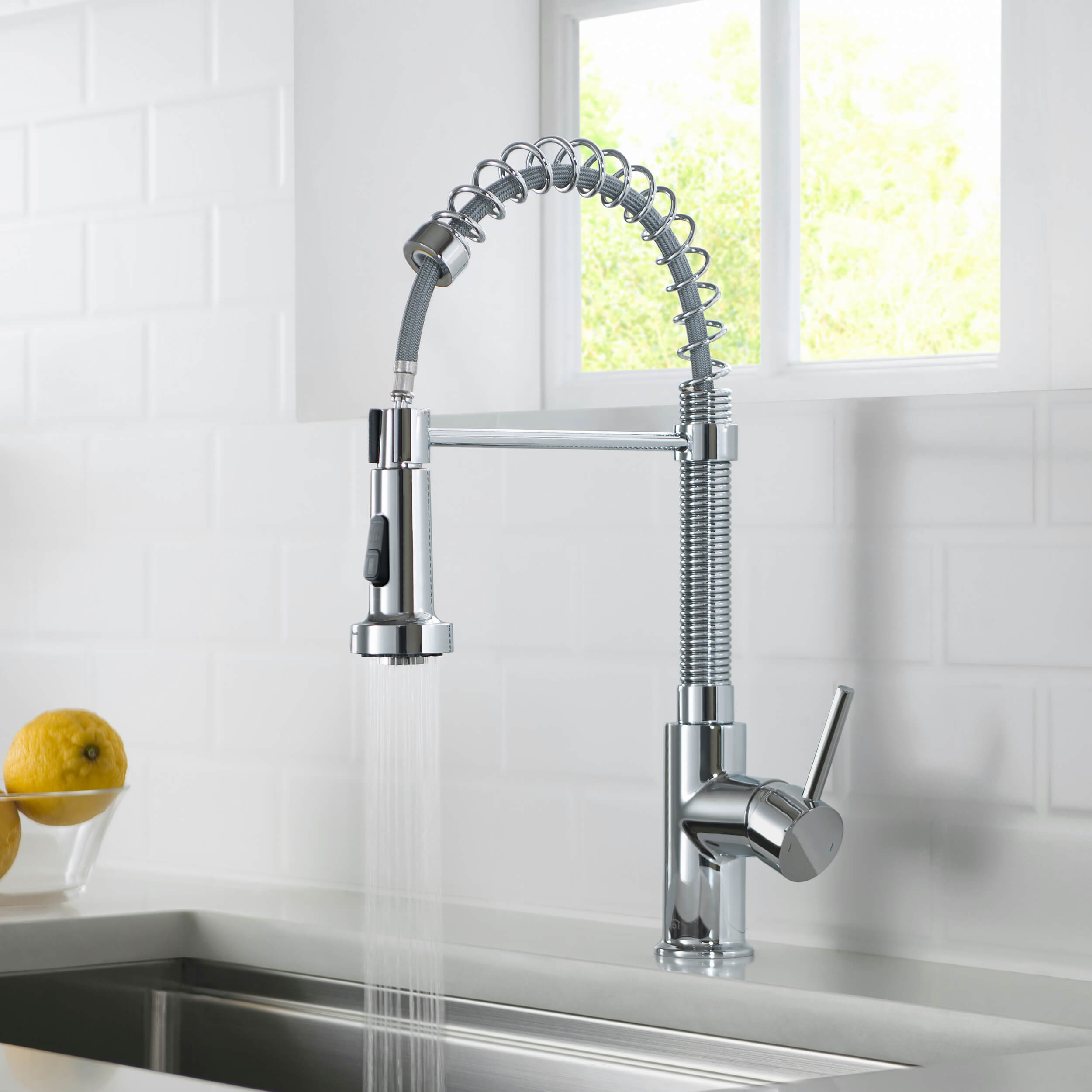 Aurora Single Handle Commercial Style Kitchen Sink Faucet - KKF2003