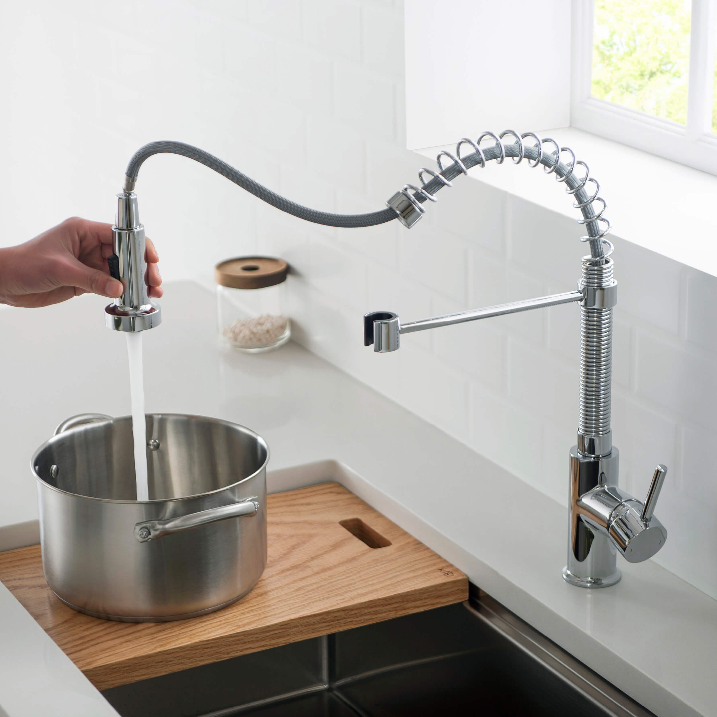 Aurora Single Handle Commercial Style Kitchen Sink Faucet - KKF2003