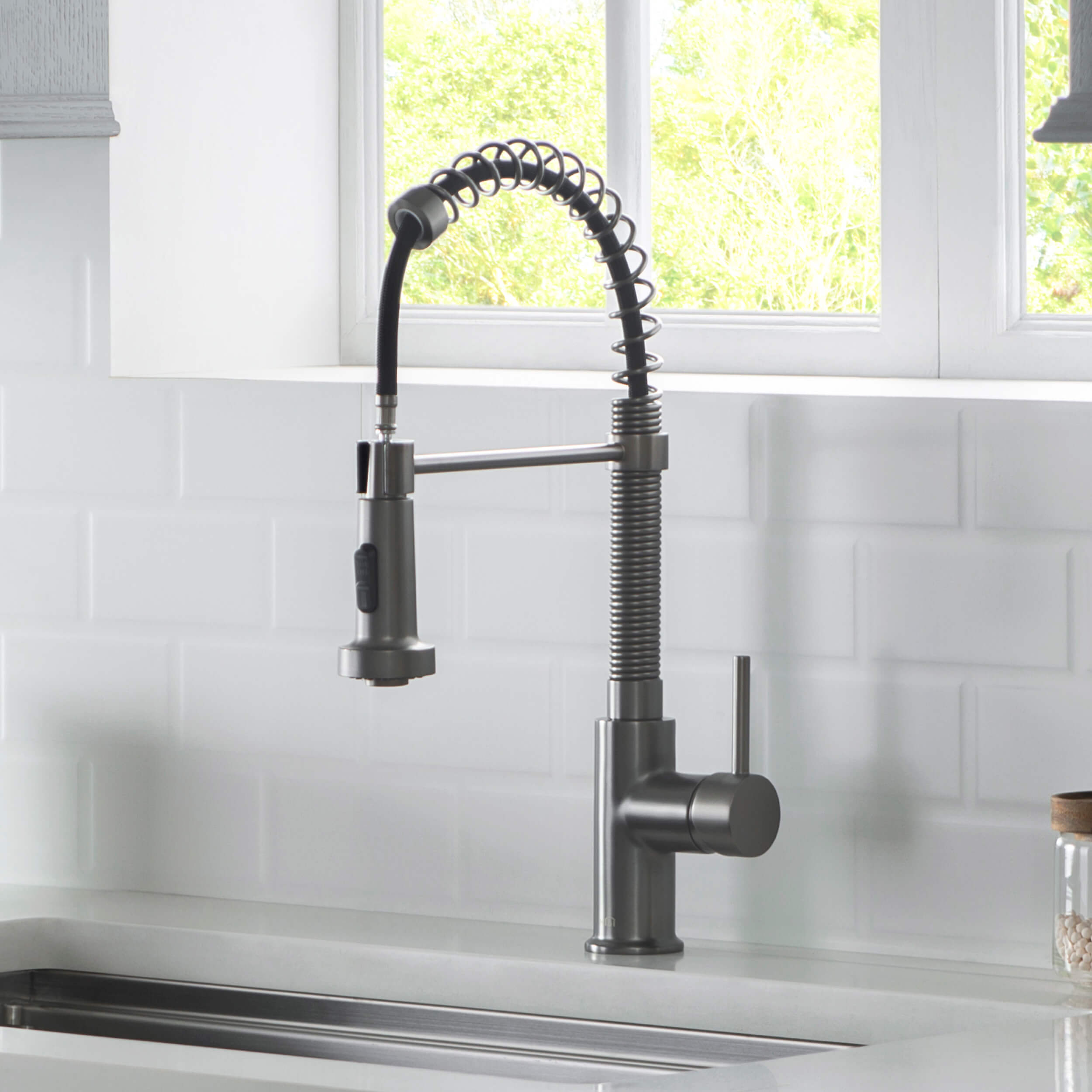 Aurora Single Handle Commercial Style Kitchen Sink Faucet - KKF2003