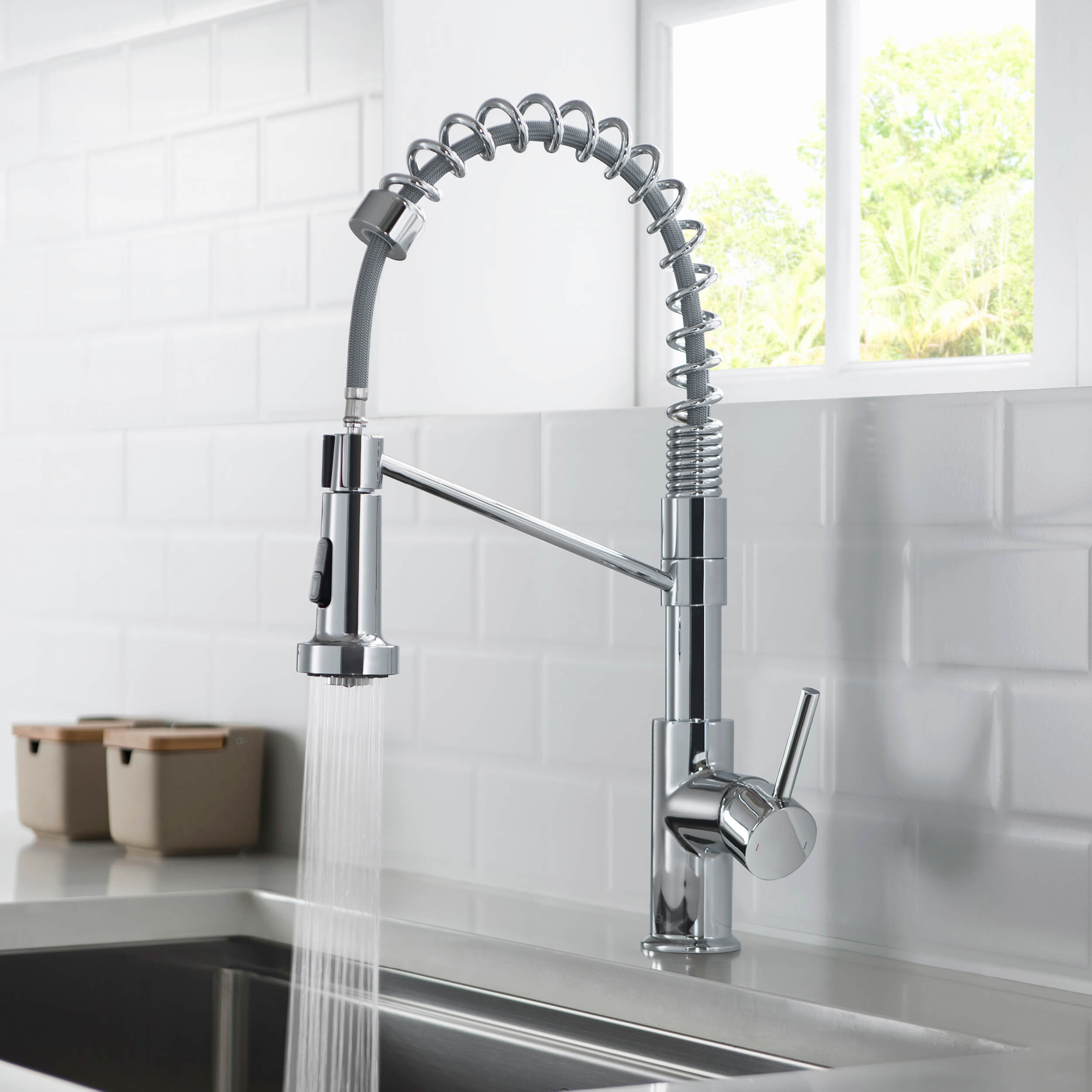 Lodi Single Handle Commercial Style Kitchen Sink Faucet - KKF2004