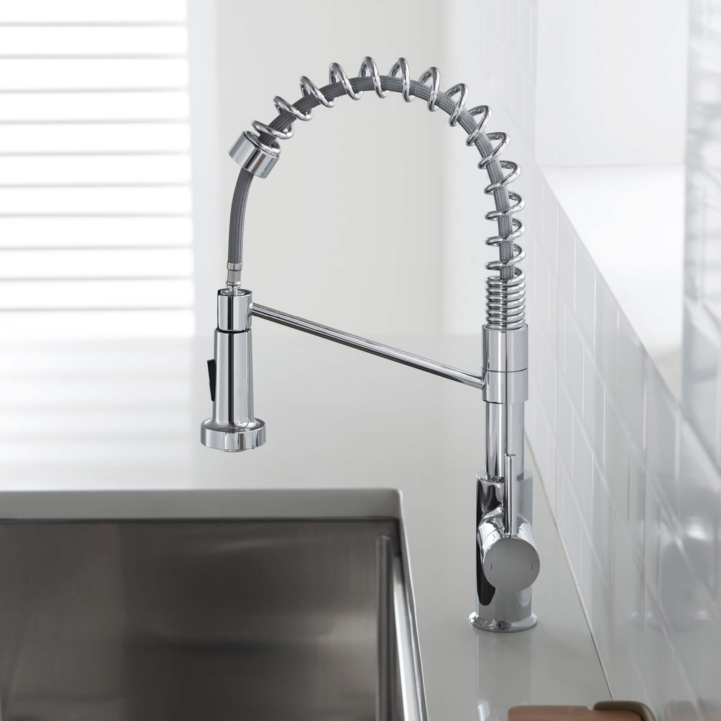 Lodi Single Handle Commercial Style Kitchen Sink Faucet - KKF2004