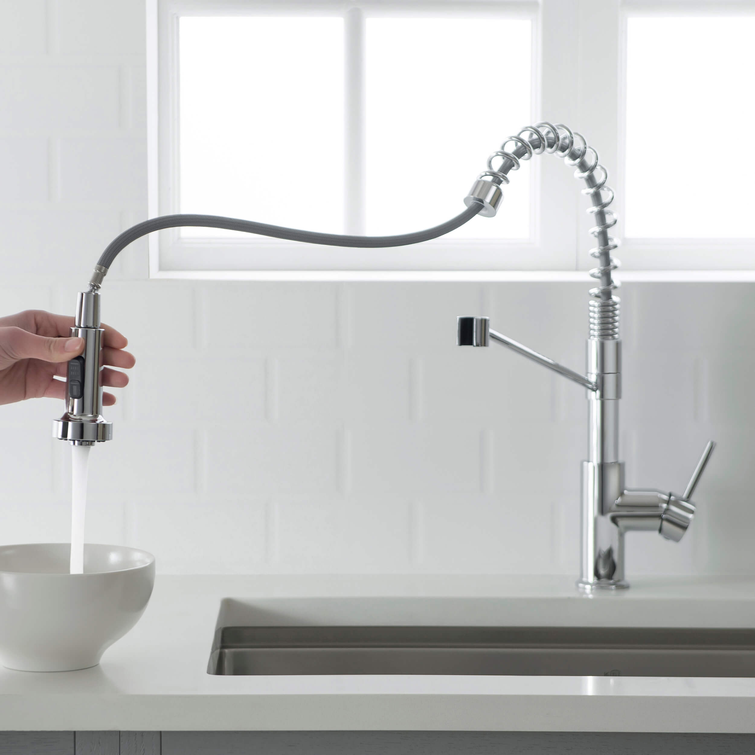 Lodi Single Handle Commercial Style Kitchen Sink Faucet - KKF2004