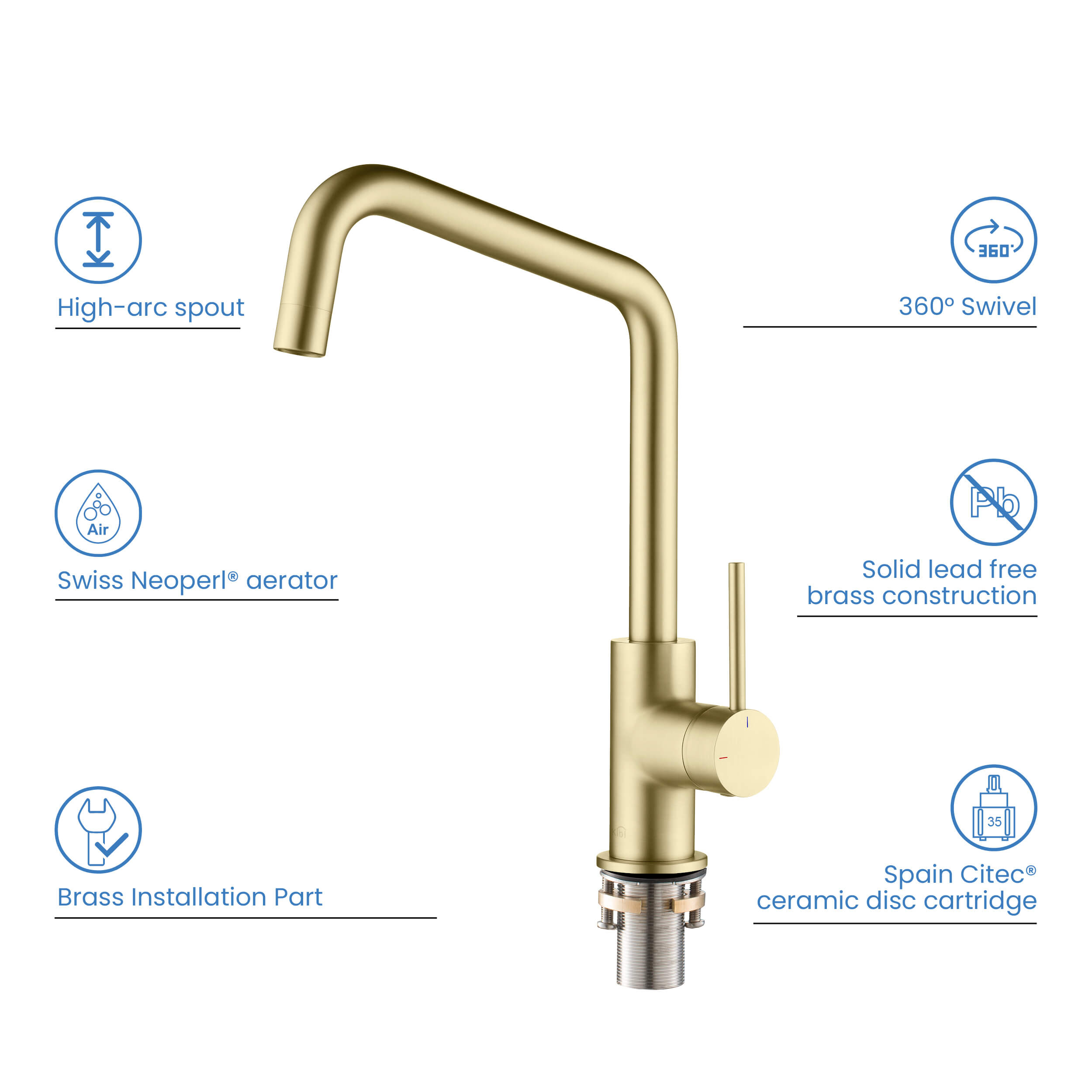 Macon Single Handle Bar Sink Faucet - KKF2012