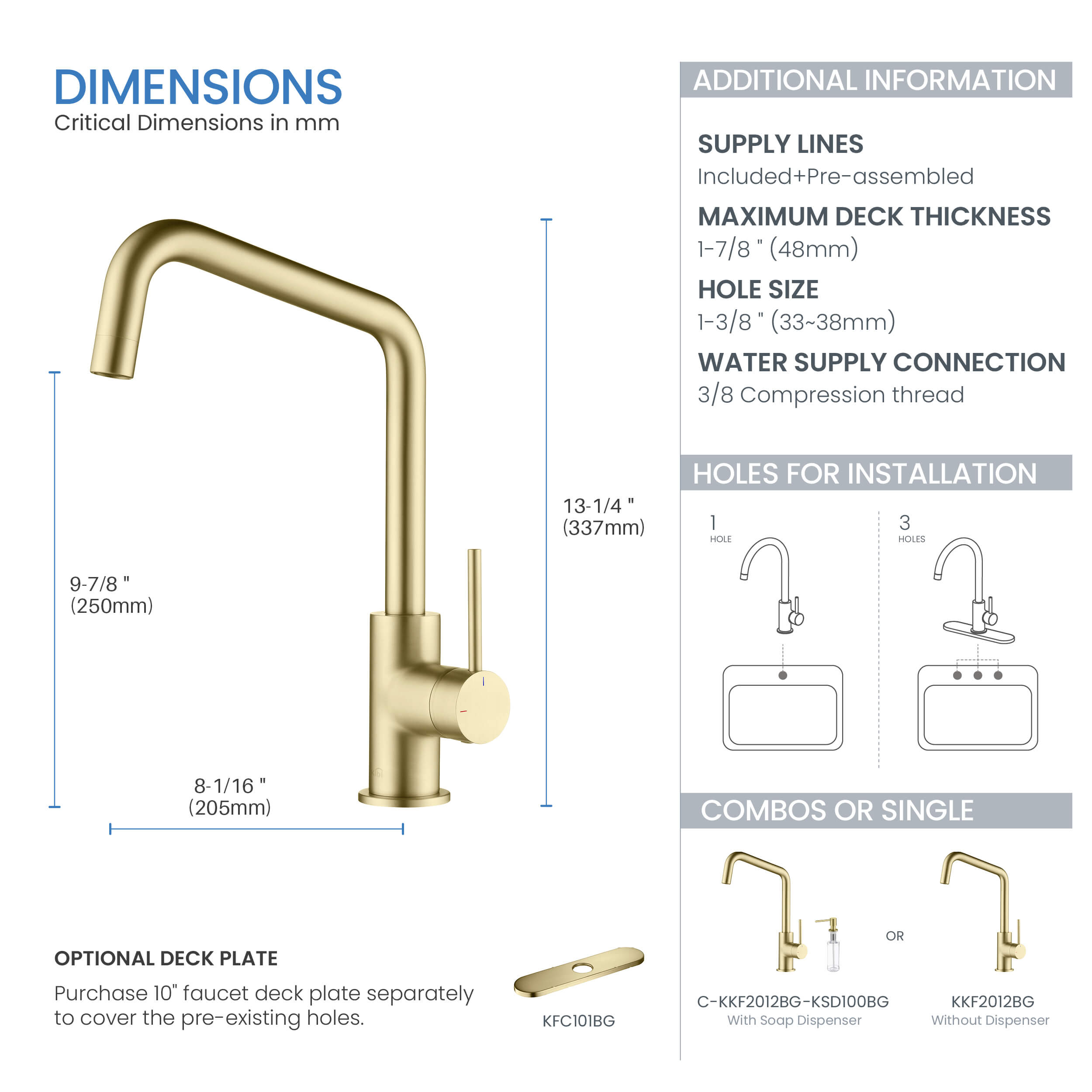 Macon Single Handle Bar Sink Faucet - KKF2012