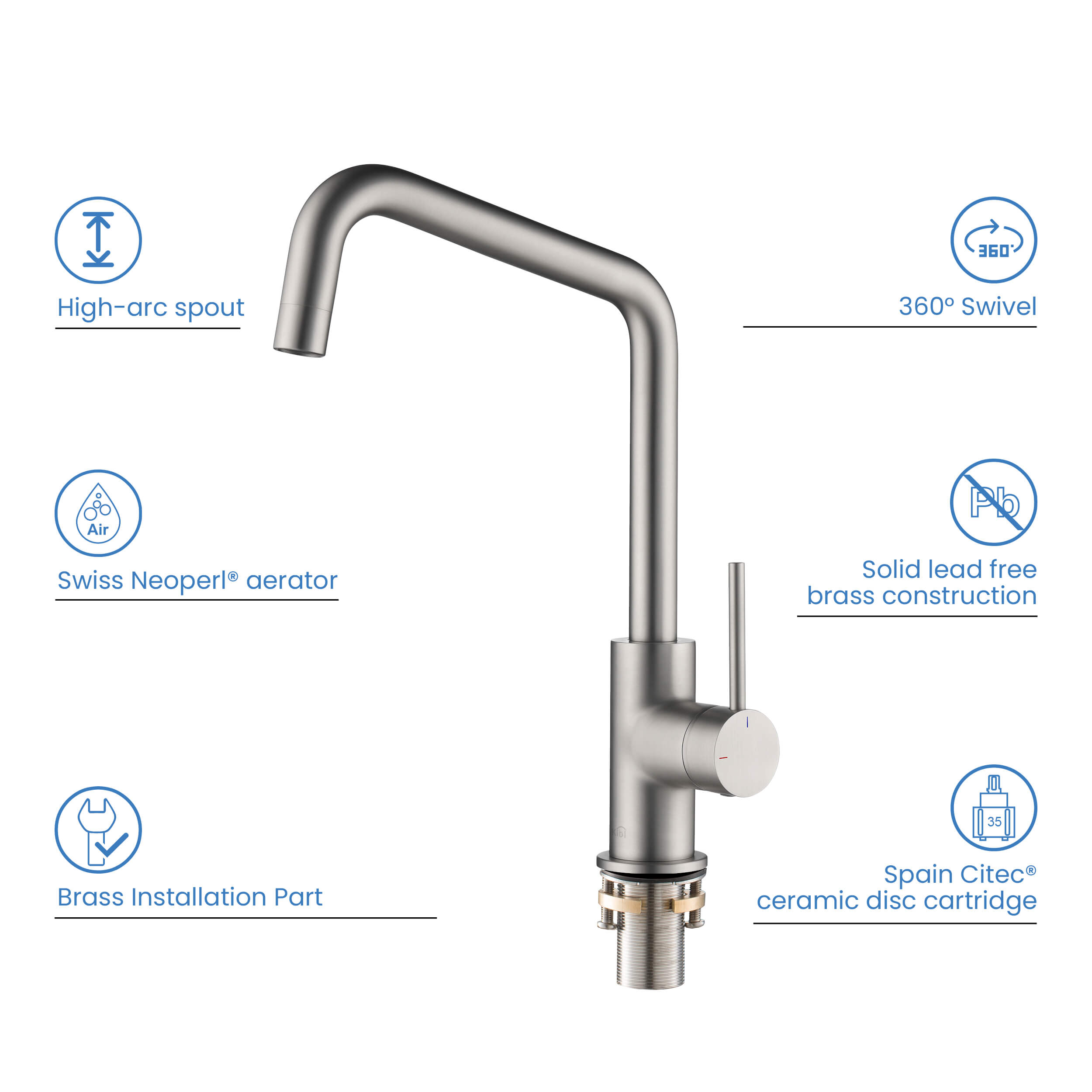 Macon Single Handle Bar Sink Faucet - KKF2012