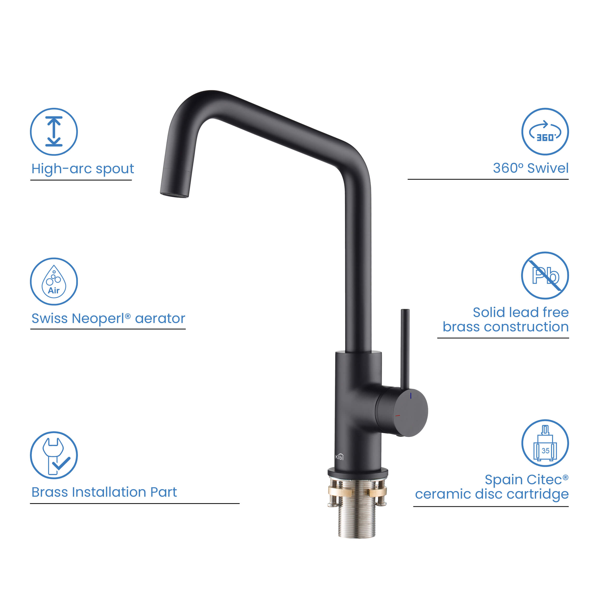 Macon Single Handle Bar Sink Faucet - KKF2012