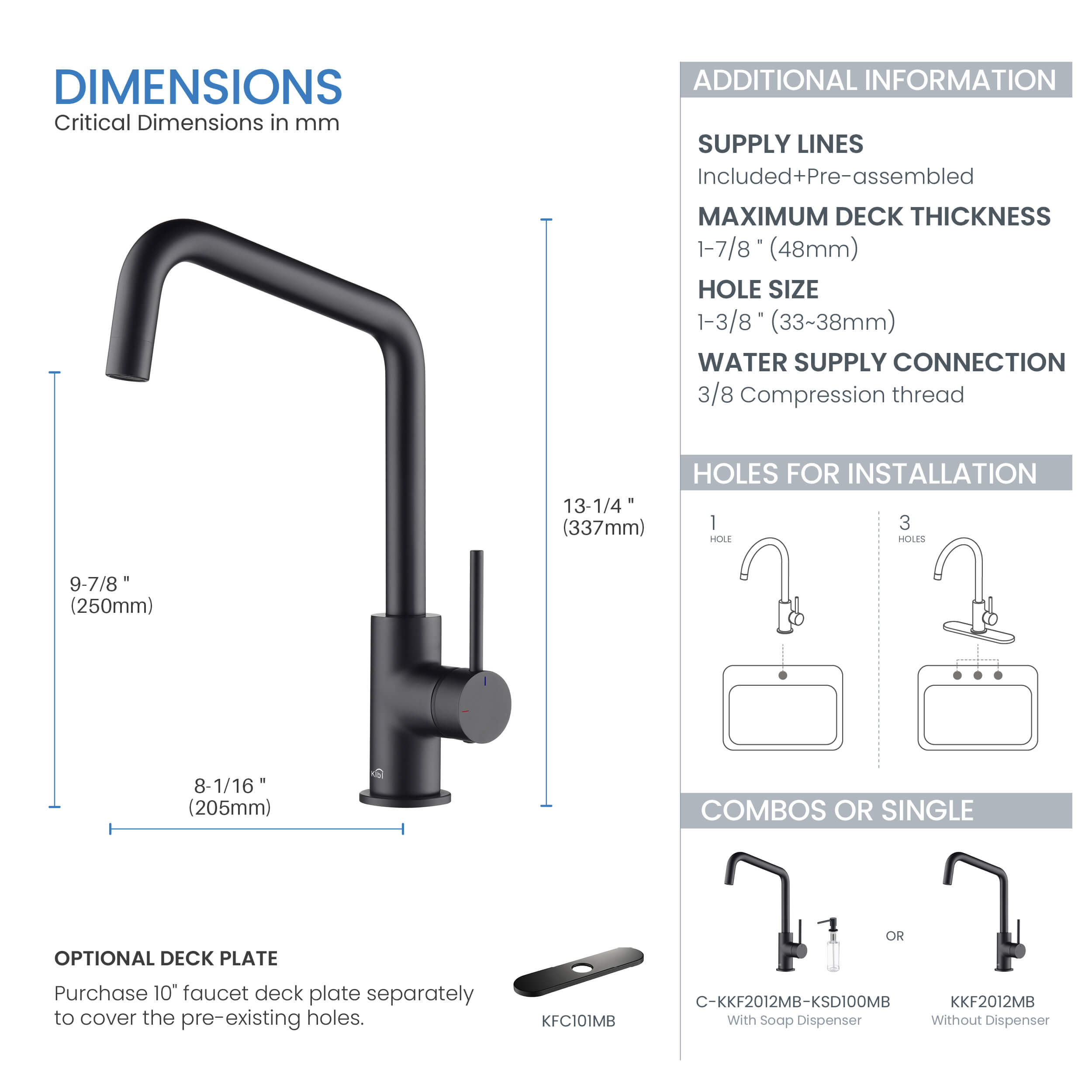 Macon Single Handle Bar Sink Faucet - KKF2012