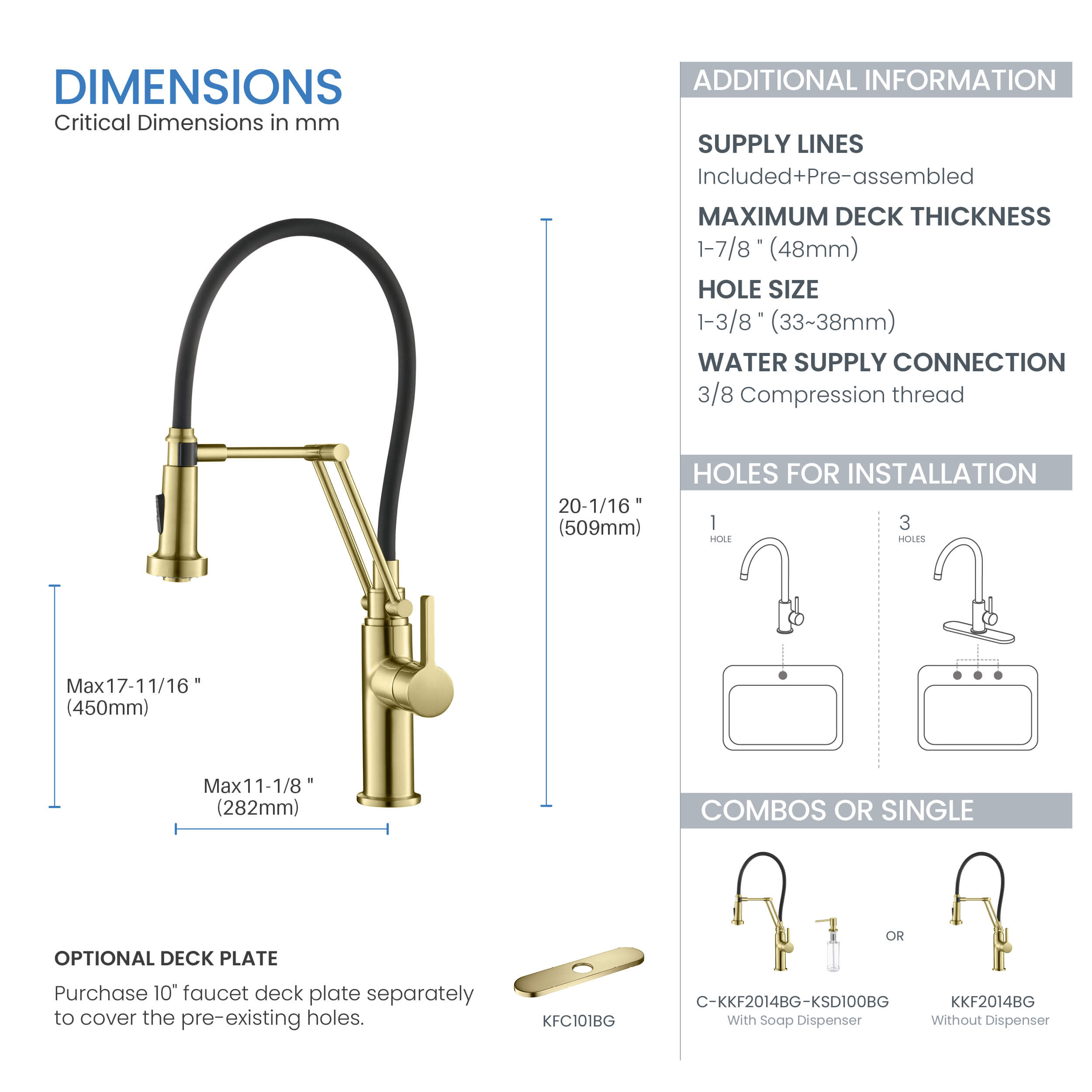 Engel Single Handle Commercial Style Kitchen Faucet - KKF2014