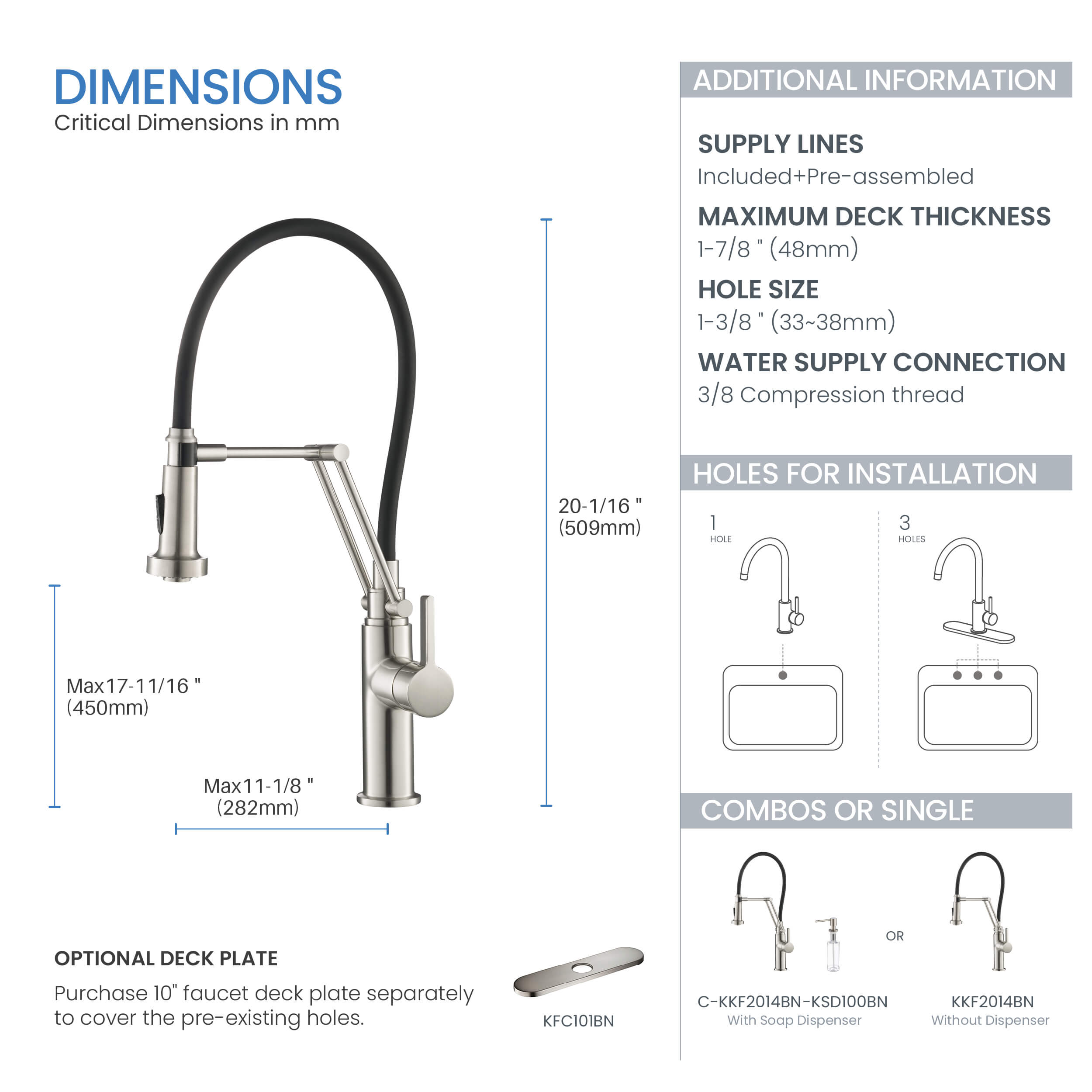 Engel Single Handle Commercial Style Kitchen Faucet - KKF2014