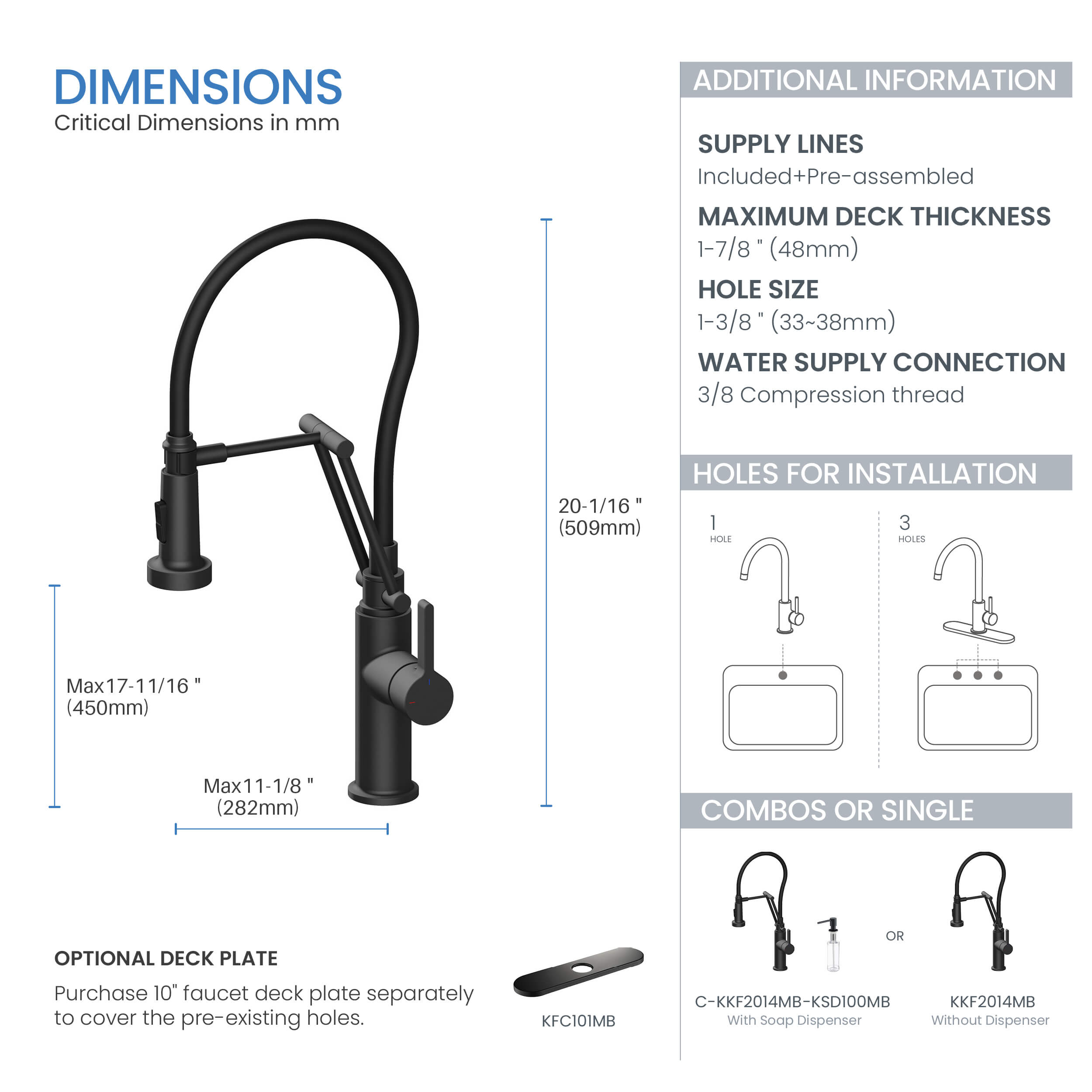 Engel Single Handle Commercial Style Kitchen Faucet - KKF2014