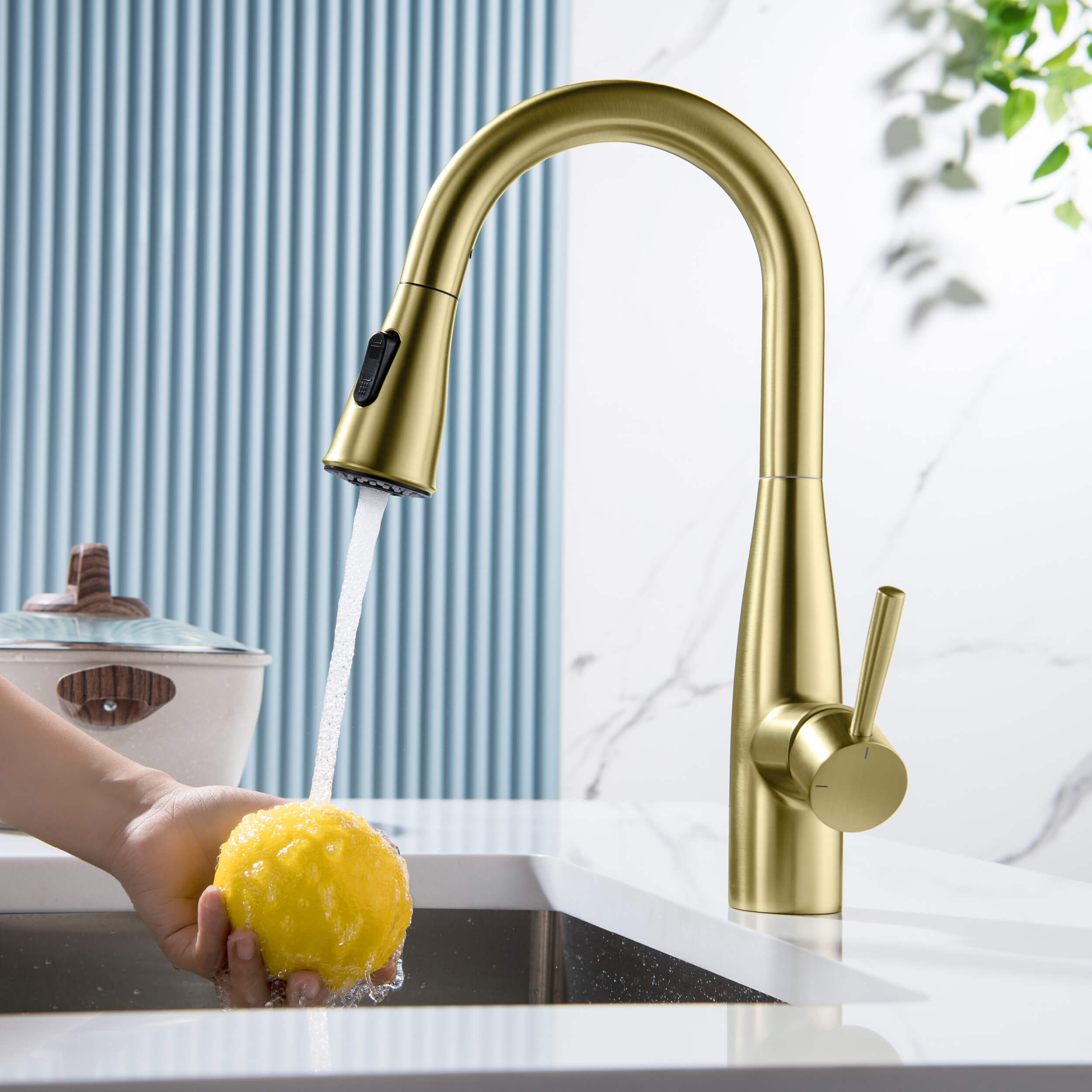 Bari Single Handle Pull Down Kitchen & Bar Sink Faucet - KKF2015