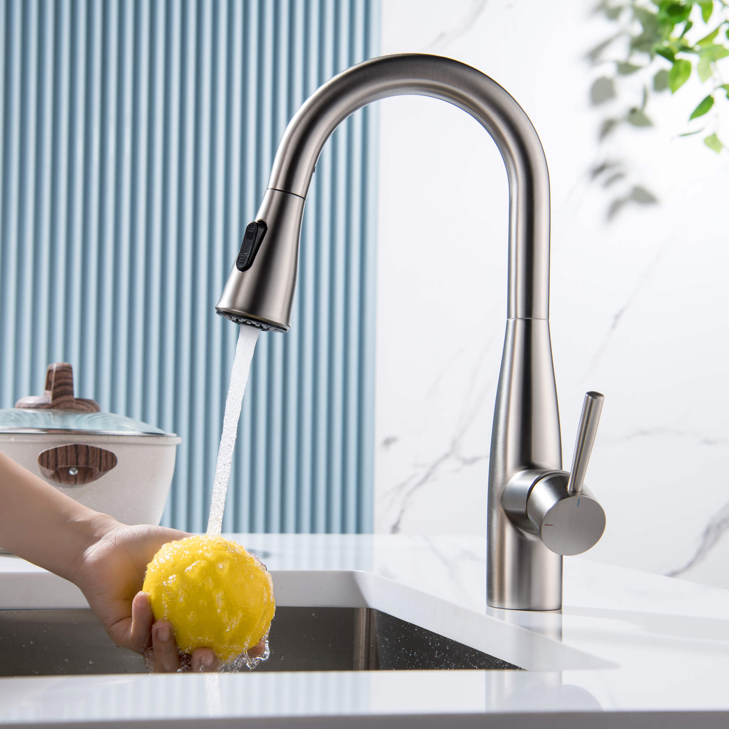 Bari Single Handle Pull Down Kitchen & Bar Sink Faucet - KKF2015