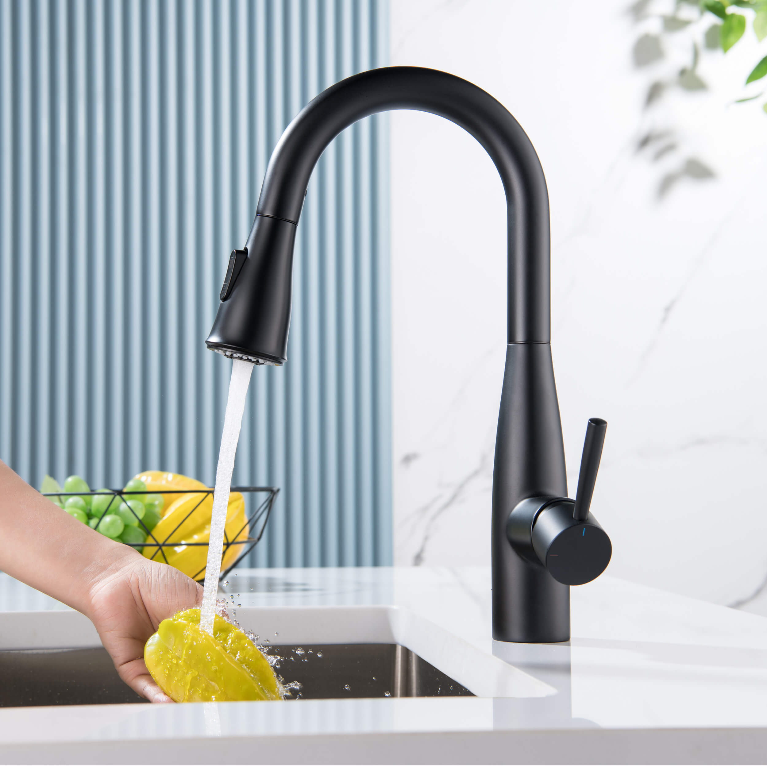 Bari Single Handle Pull Down Kitchen & Bar Sink Faucet - KKF2015