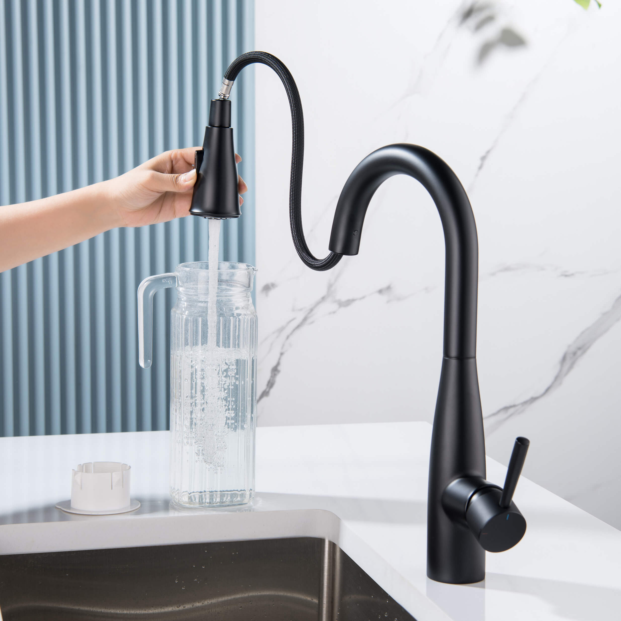 Bari Single Handle Pull Down Kitchen & Bar Sink Faucet - KKF2015