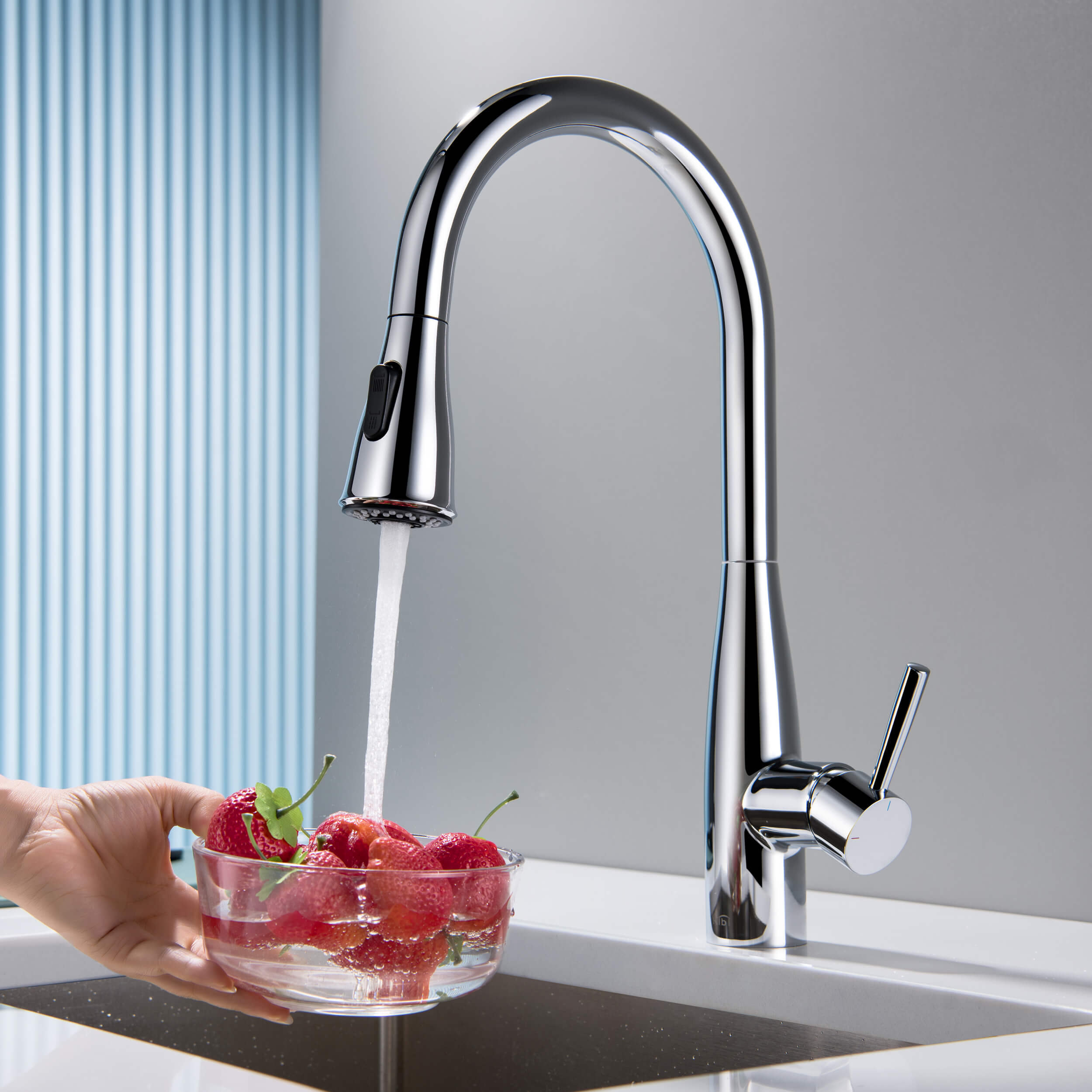 Bari-T Single Handle Pull Down Kitchen Sink Faucet - KKF2016