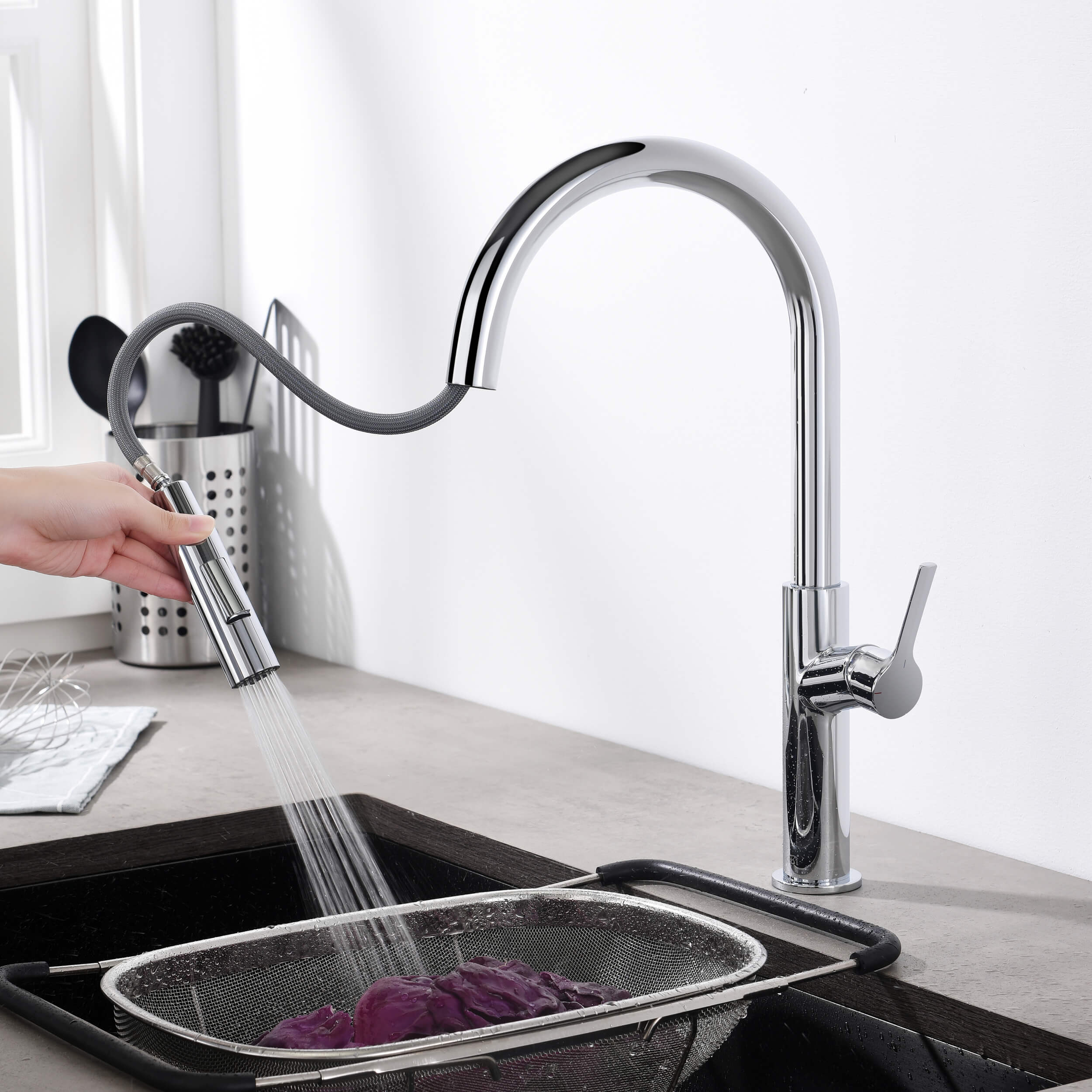 Fusion-T Single Handle Pull Down Kitchen Sink Faucet - KKF2018