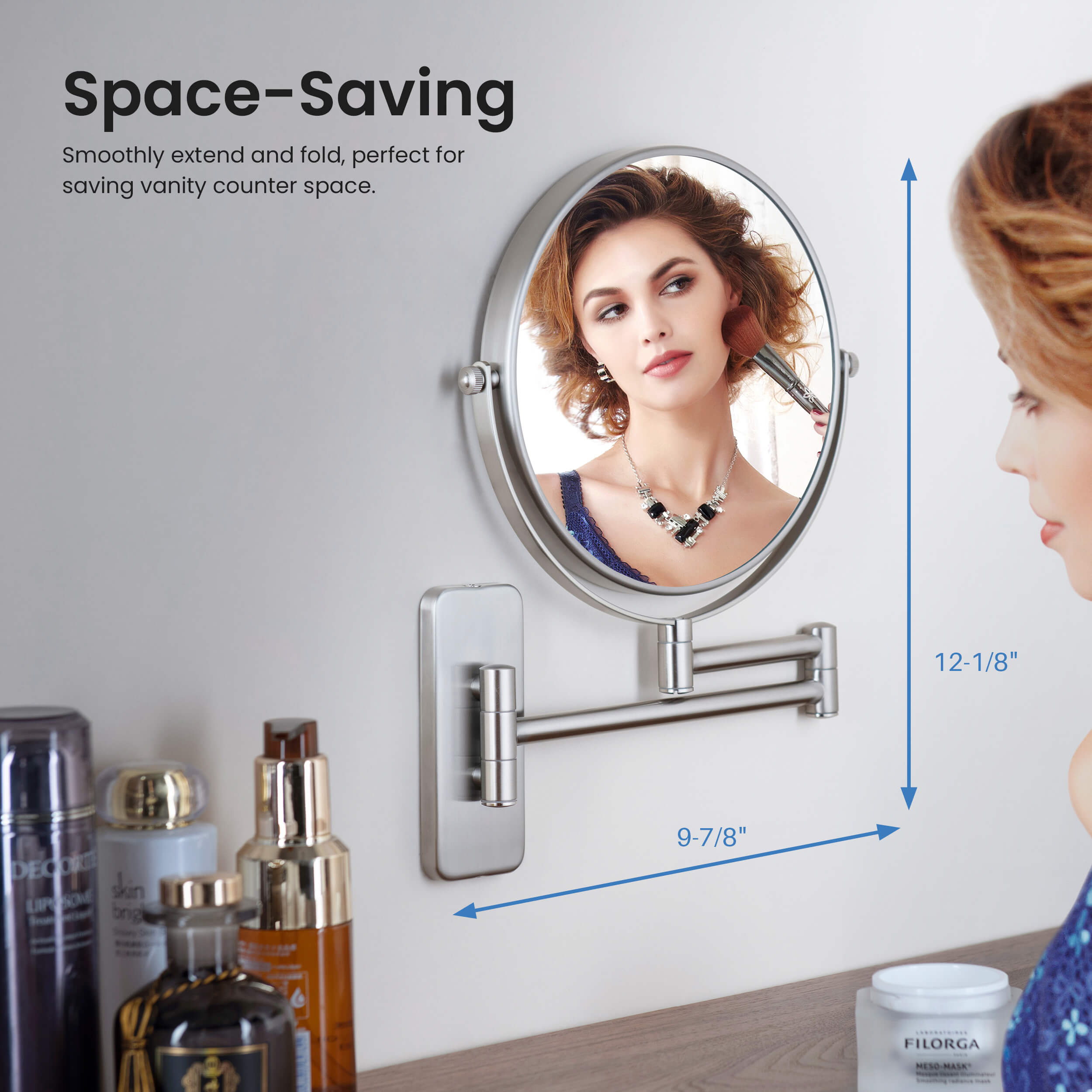 Wall Mount Magnifying Makeup Mirror KMM100